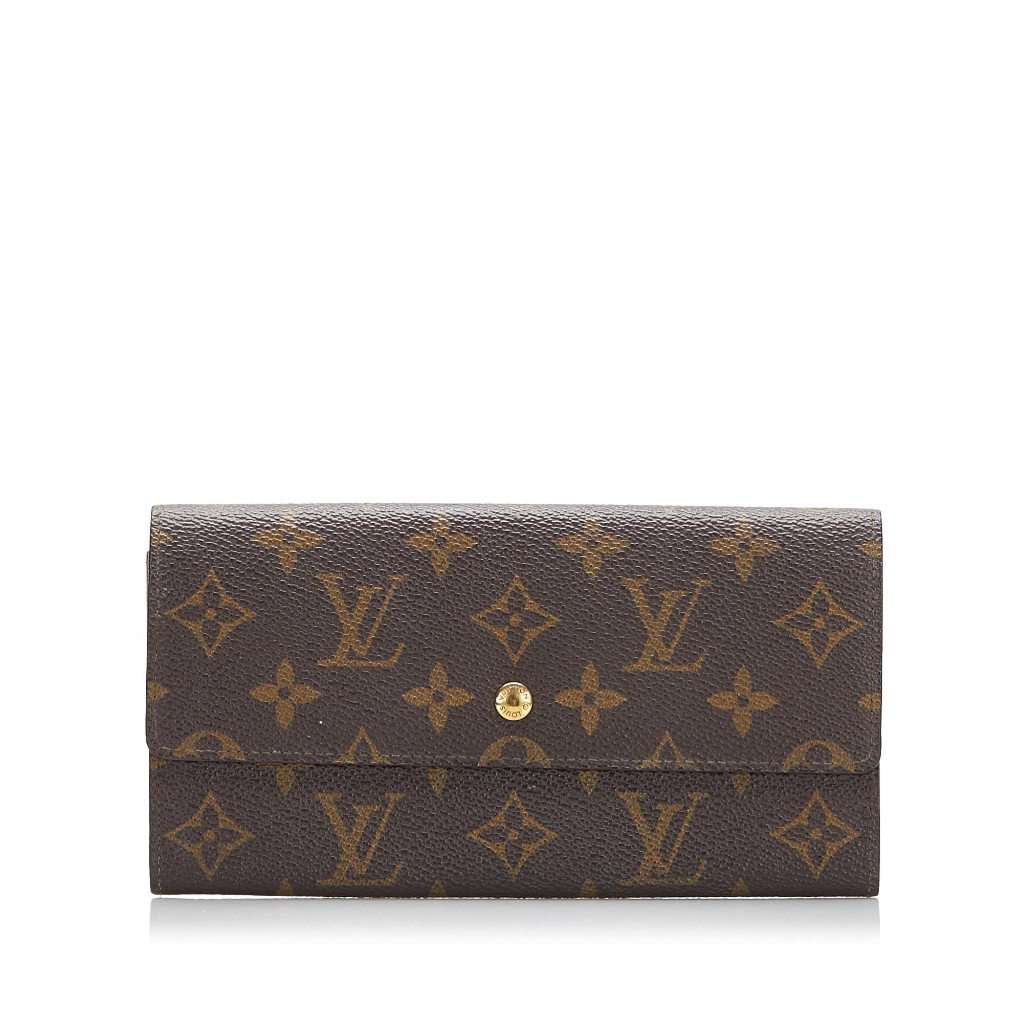 Louis Vuitton Monogram Sarah Long Wallet (SHG-bdR7zH)