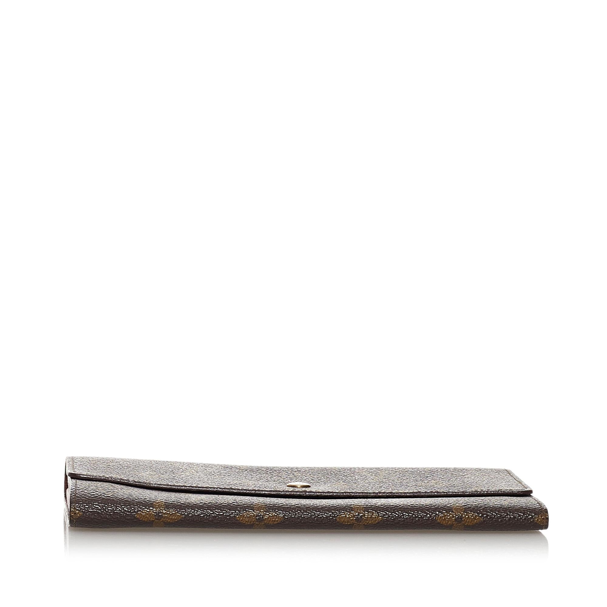 Louis Vuitton Monogram Sarah Long Wallet (SHG-4XGsbf)
