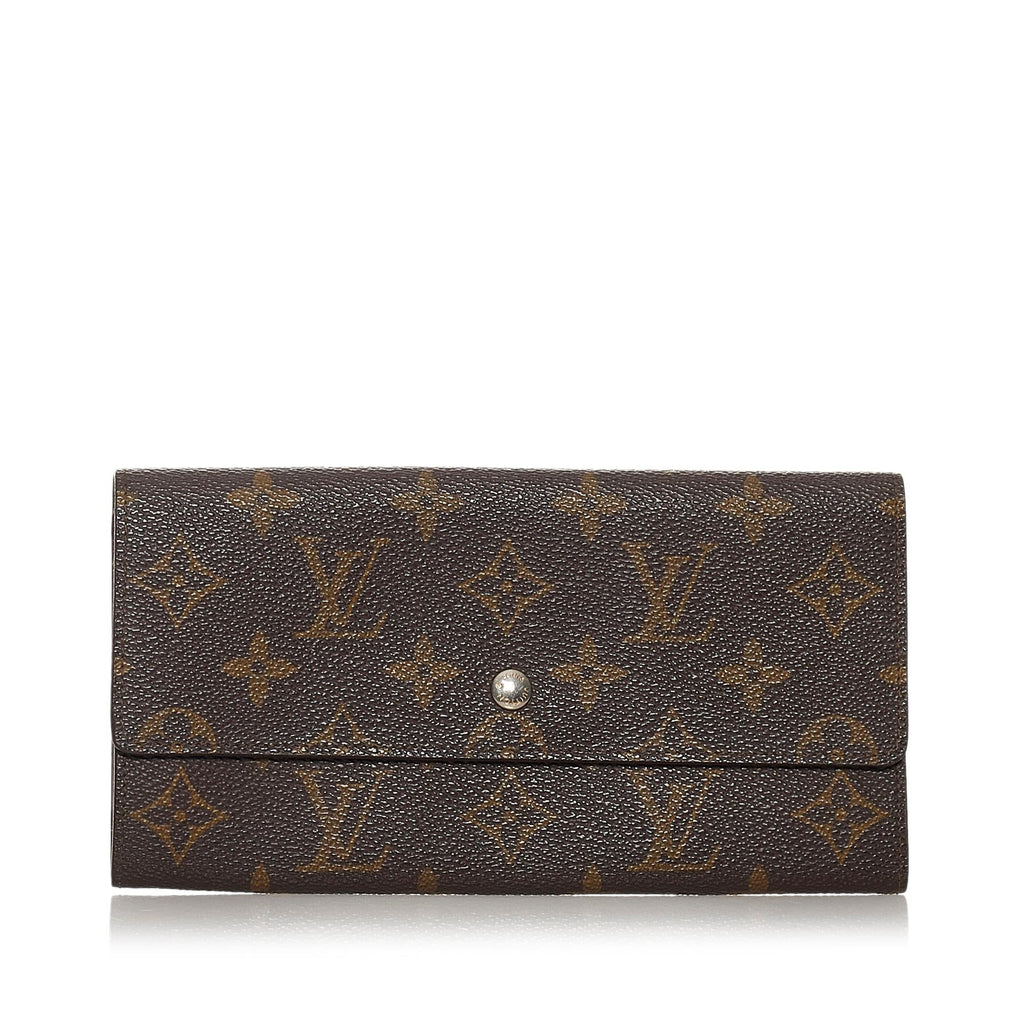 Louis Vuitton Monogram Sarah Long Wallet (SHG-4XGsbf)