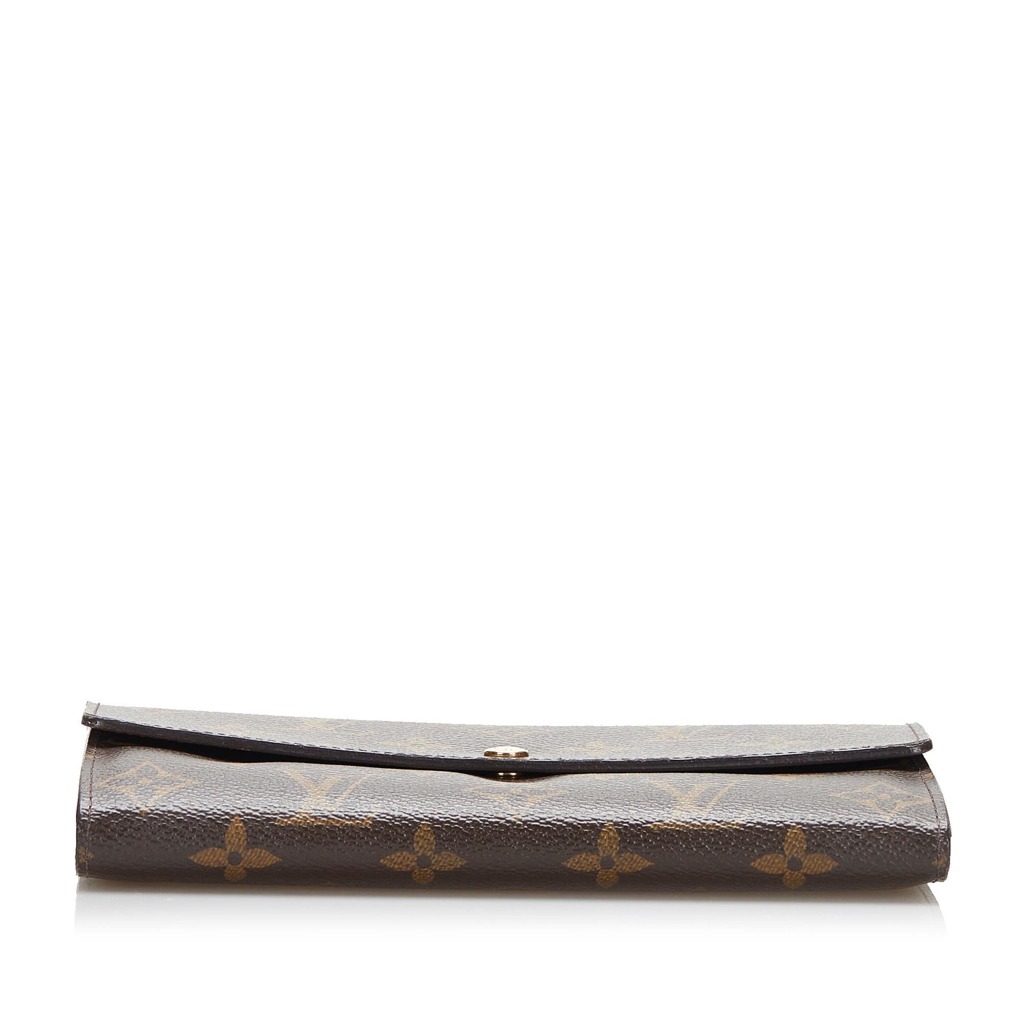 Louis Vuitton Monogram Sarah Long Wallet (SHG-4xMH6N)
