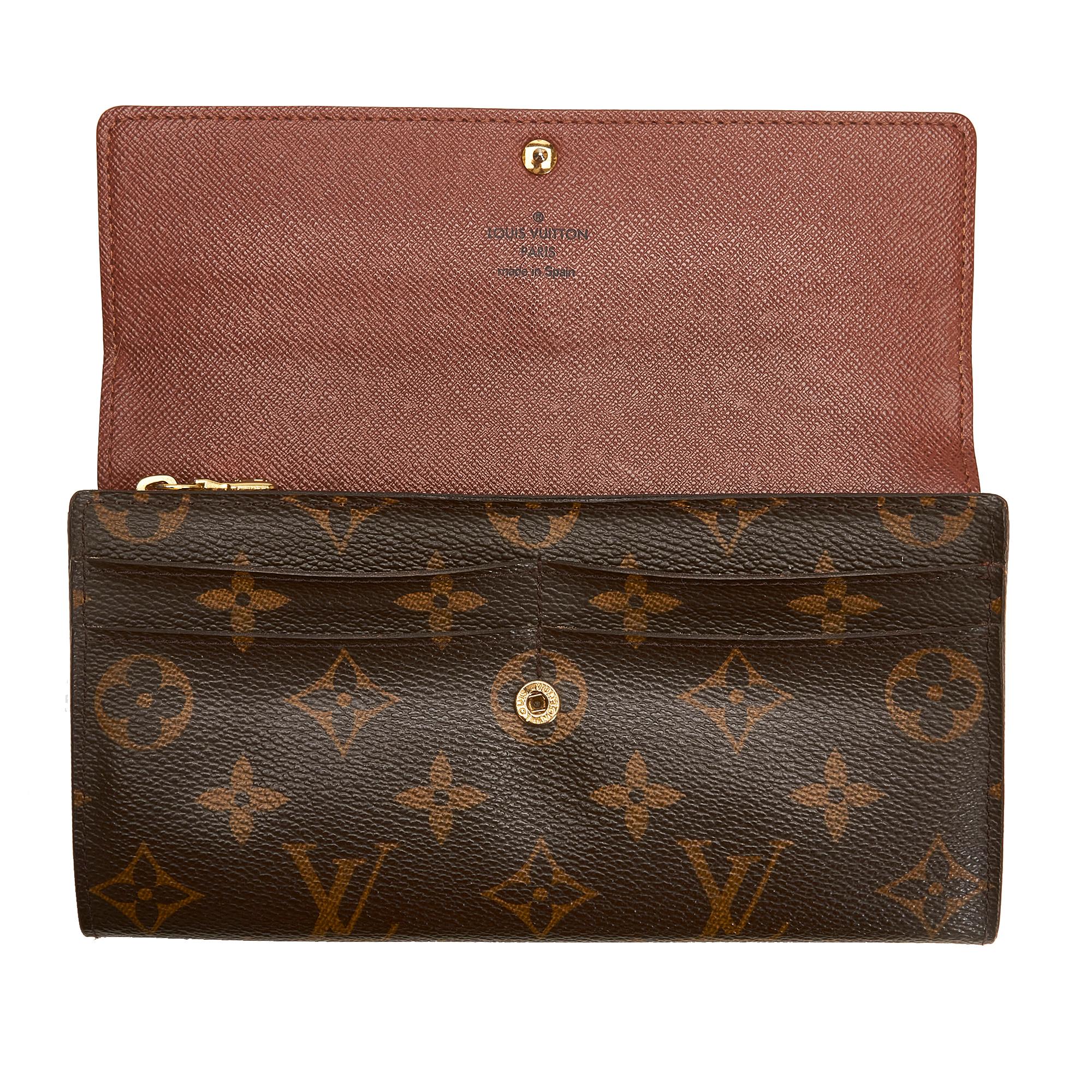 Louis Vuitton Monogram Sarah Long Wallet (SHG-4xMH6N)