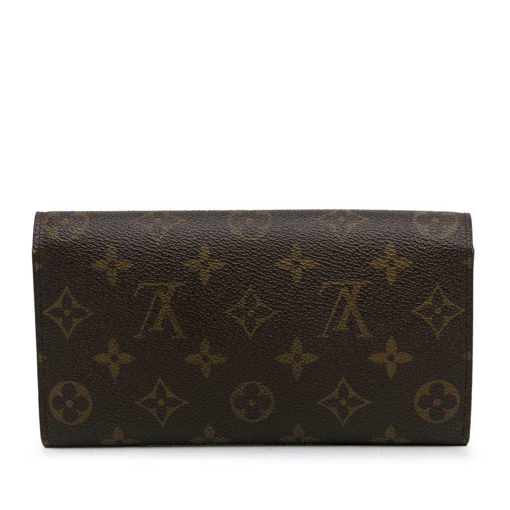 Louis Vuitton Monogram Sarah Long Wallet (SHG-mNM8gf)