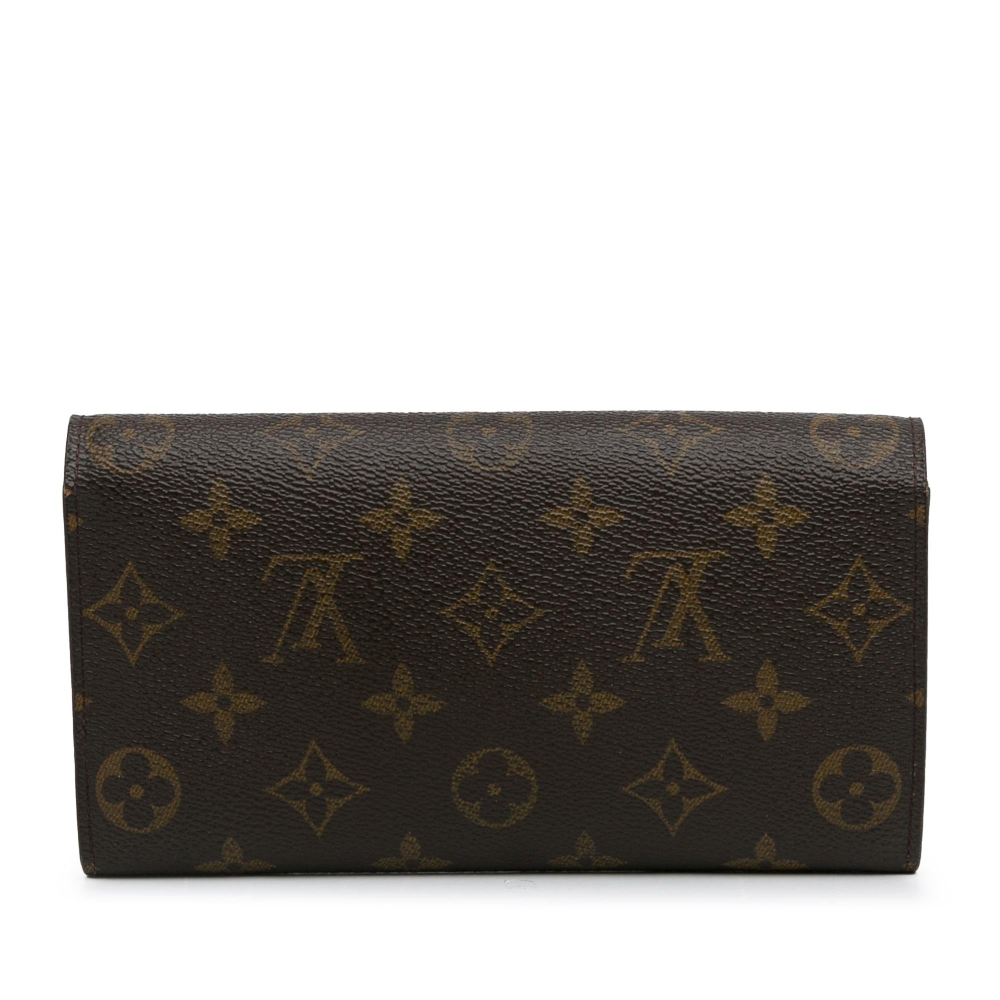 Louis Vuitton Monogram Sarah Long Wallet (SHG-mNM8gf)