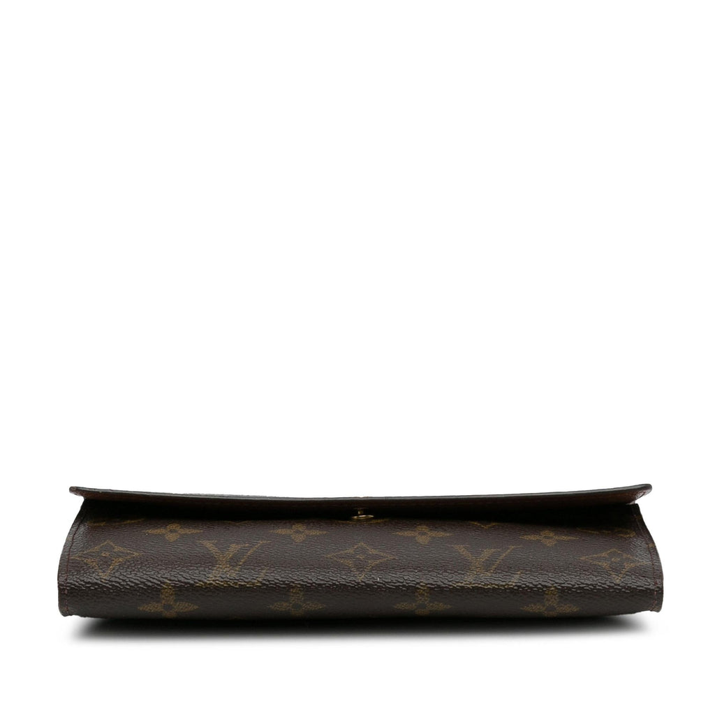 Louis Vuitton Monogram Sarah Long Wallet (SHG-mNM8gf)