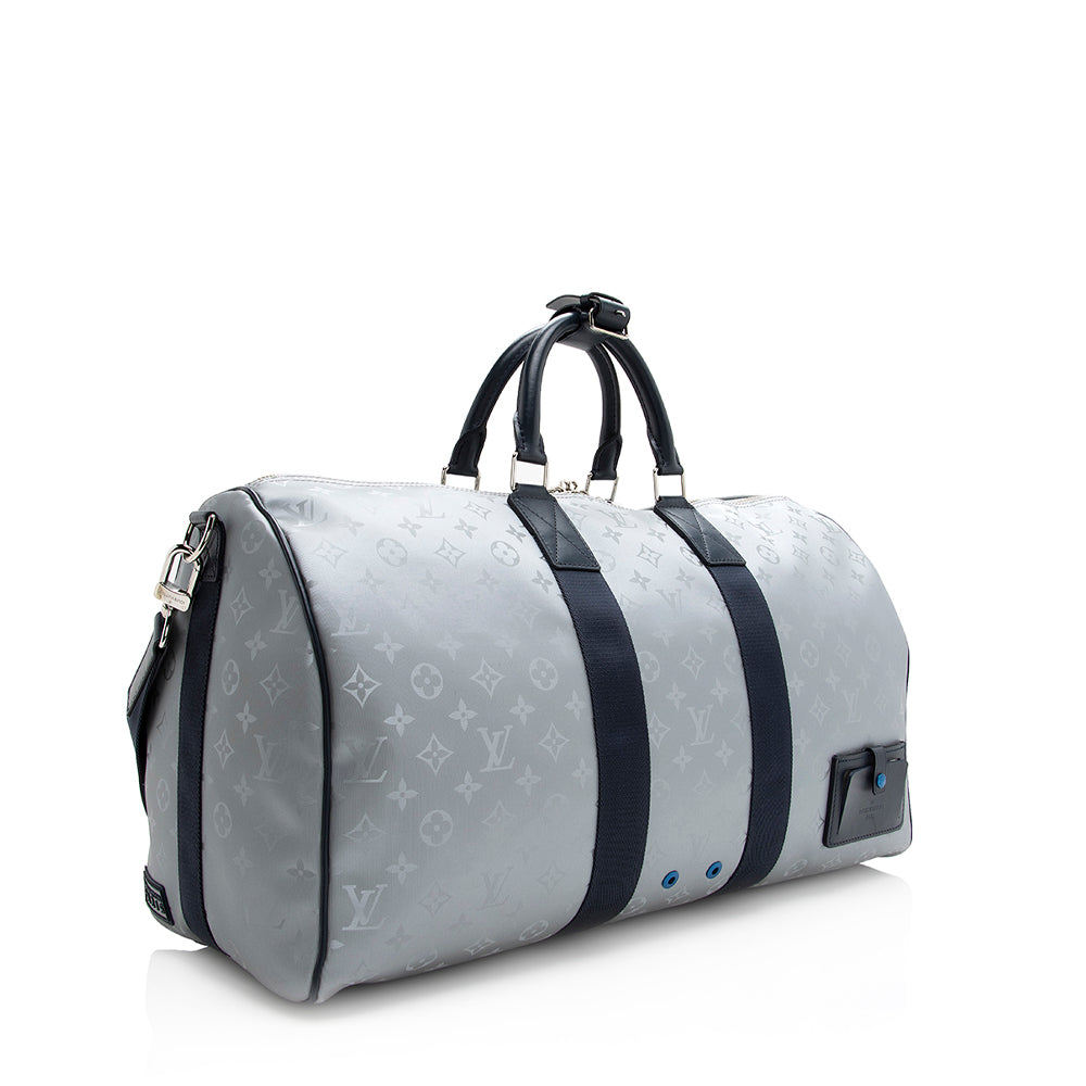 Louis Vuitton Monogram Satellite Bandouliere Keepall 50 Duffel Bag (SHF-20808)