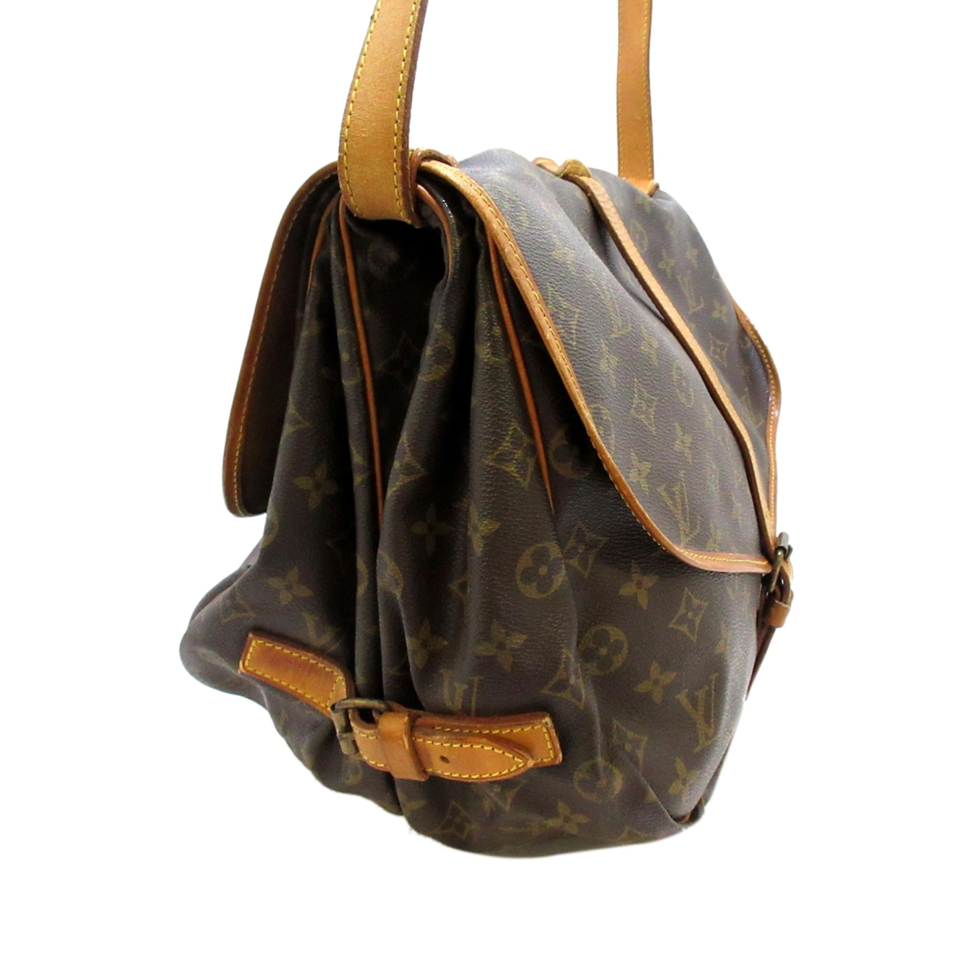 Louis Vuitton Monogram Saumur 35 (SHG-I5rIuc)