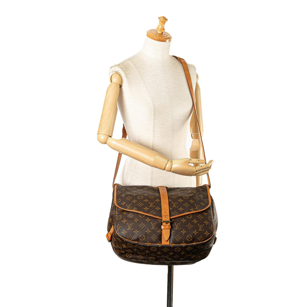 Louis Vuitton Monogram Saumur 35 (SHG-gxGFFv)