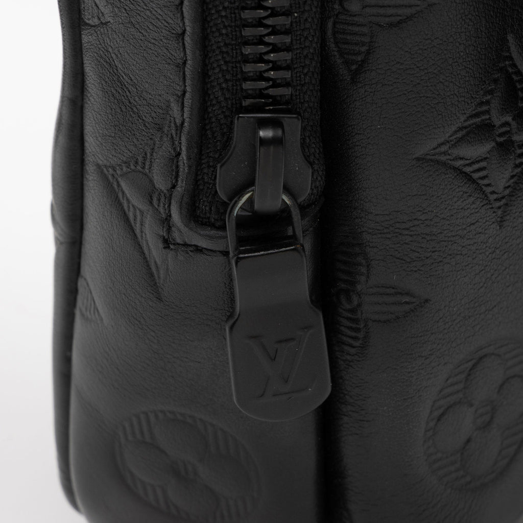 Louis Vuitton Monogram Shadow Double Phone Pouch (SHF-j03Mg2)