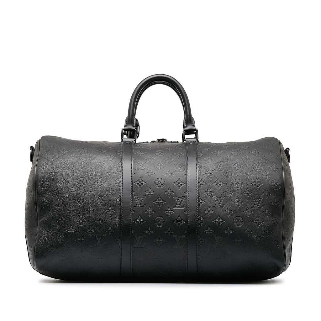 Louis Vuitton Monogram Shadow Keepall Bandouliere 50 (SHG-eCxY7D)