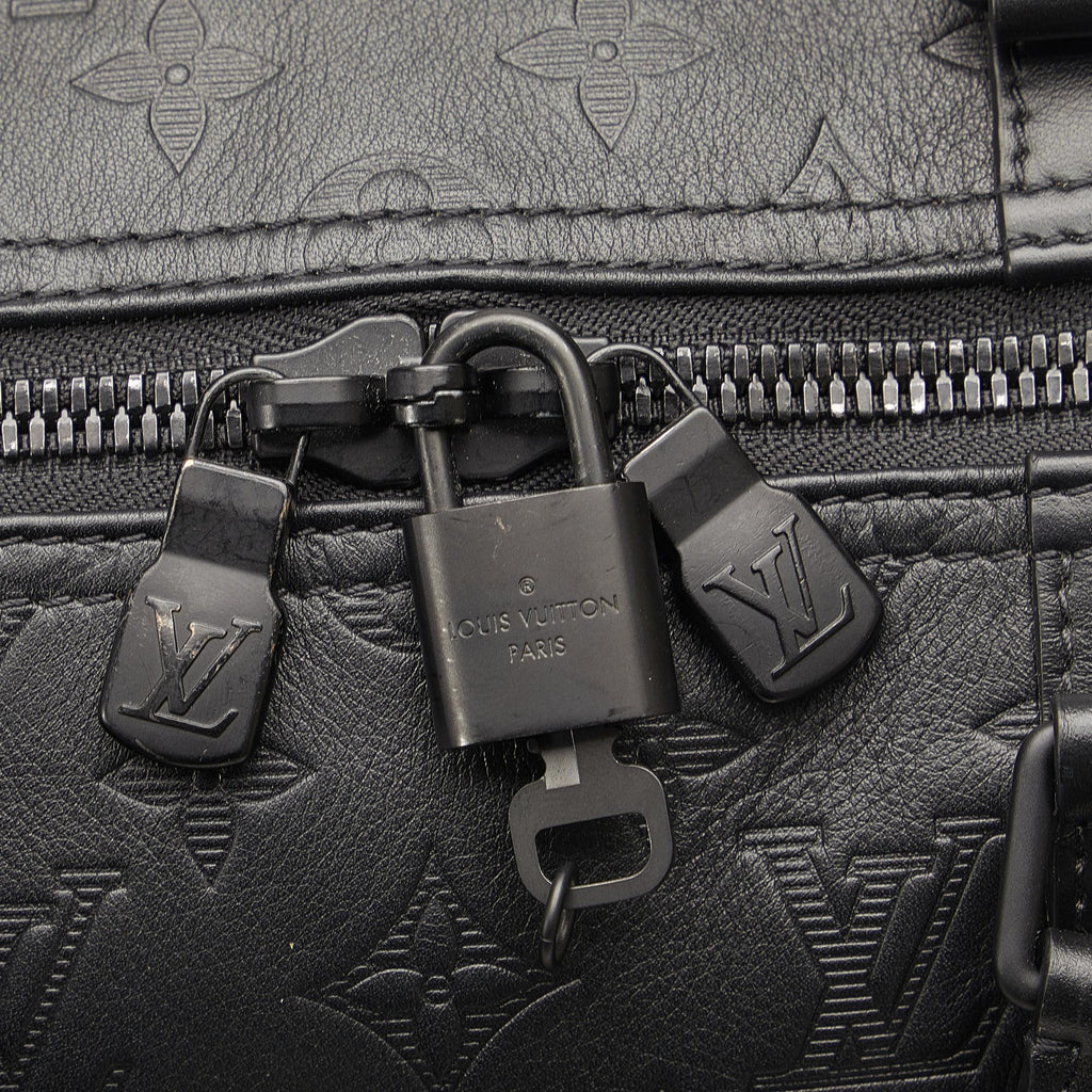 Louis Vuitton Monogram Shadow Keepall Bandouliere 50 (SHG-eCxY7D)