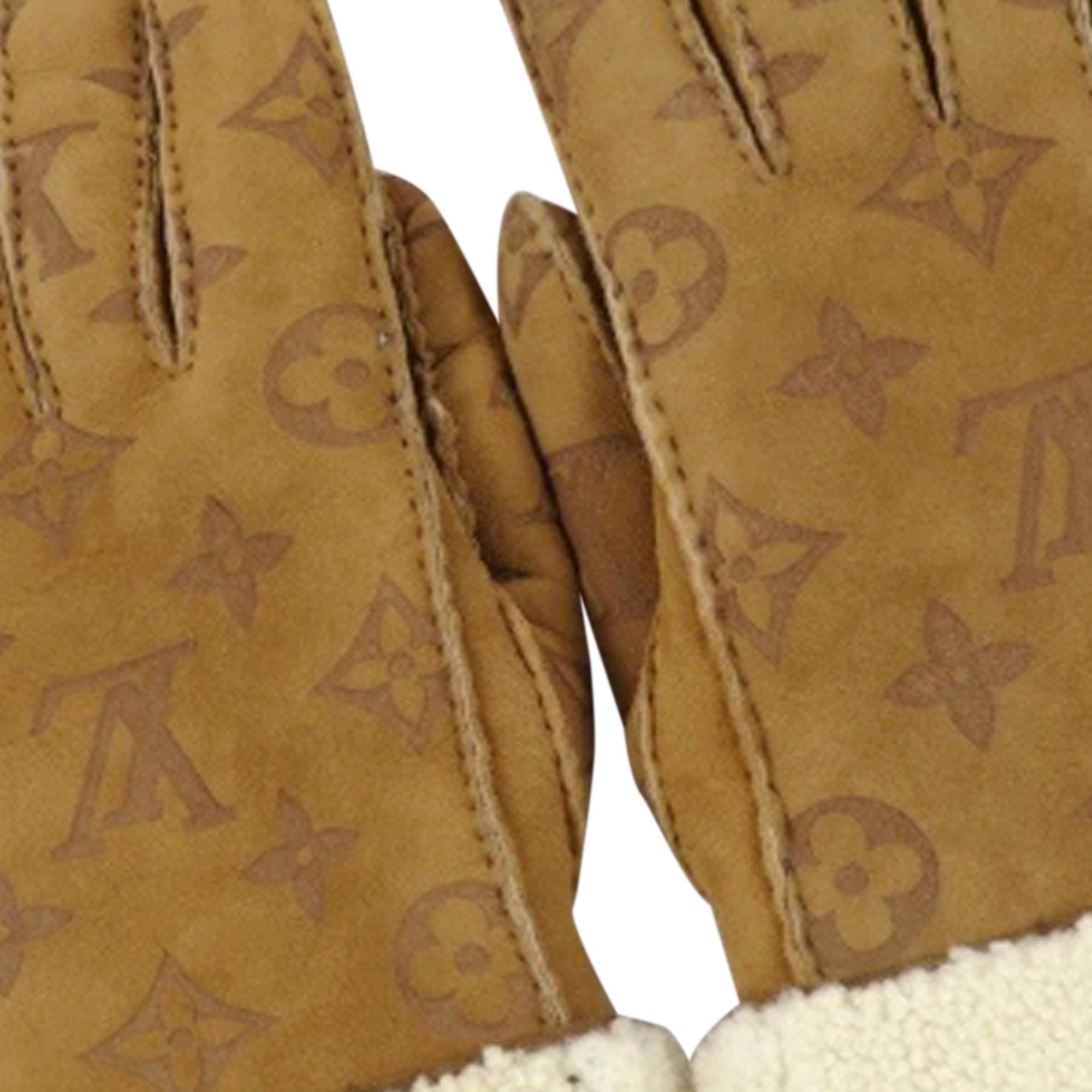 Louis Vuitton Monogram Shearling Gloves (SHG-36692)