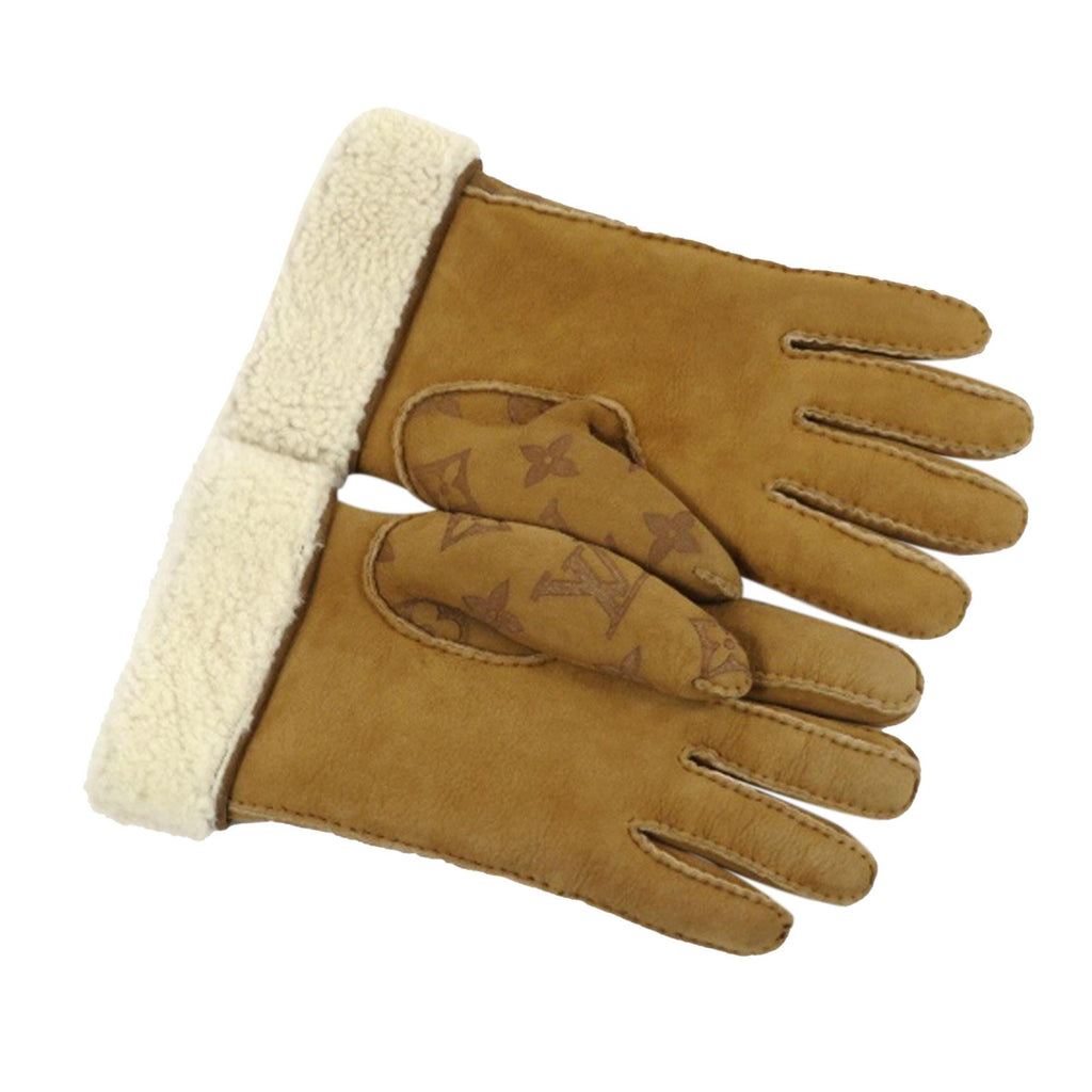 Louis Vuitton Monogram Shearling Gloves (SHG-36692)