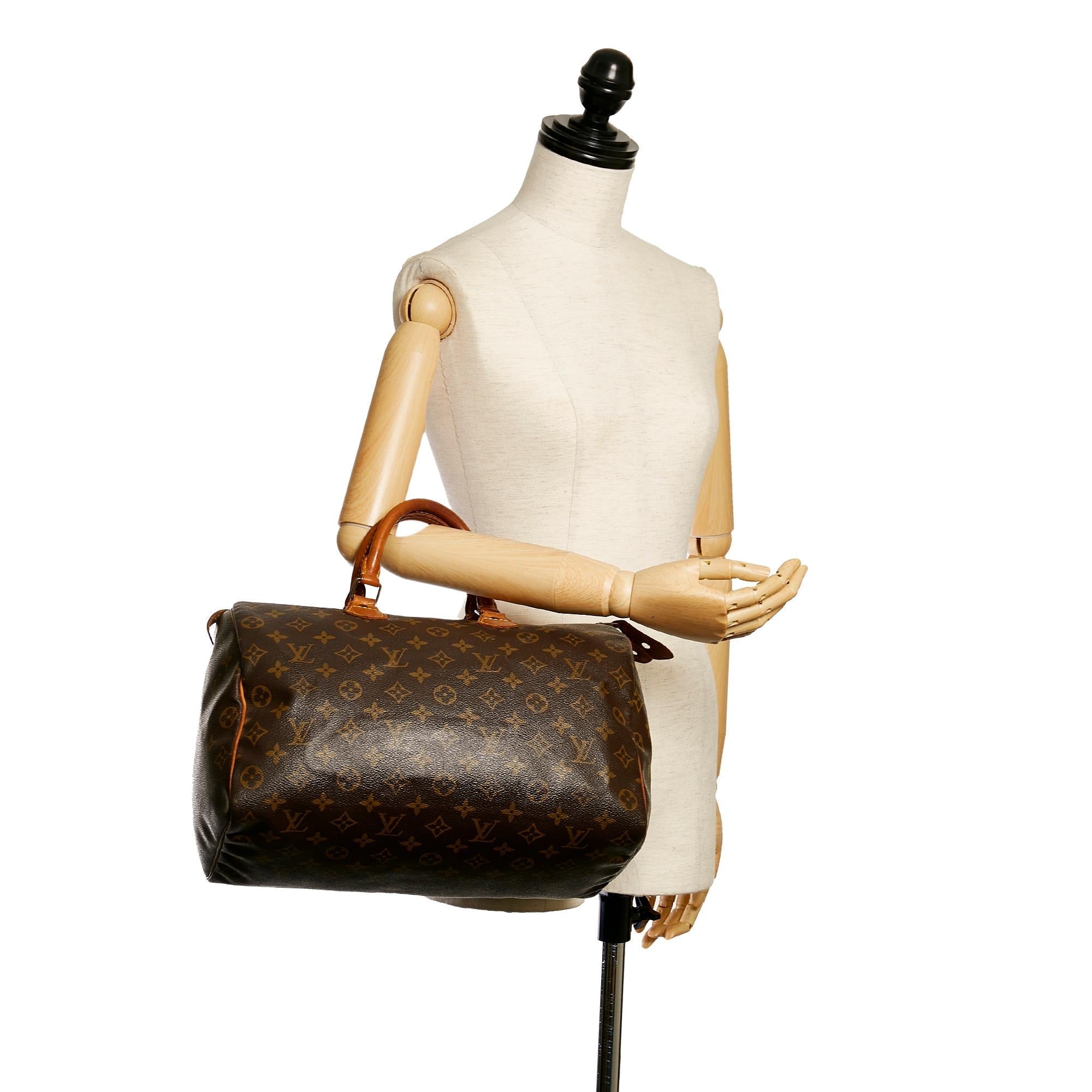Louis Vuitton Monogram Speedy 35 (SHG-30986)