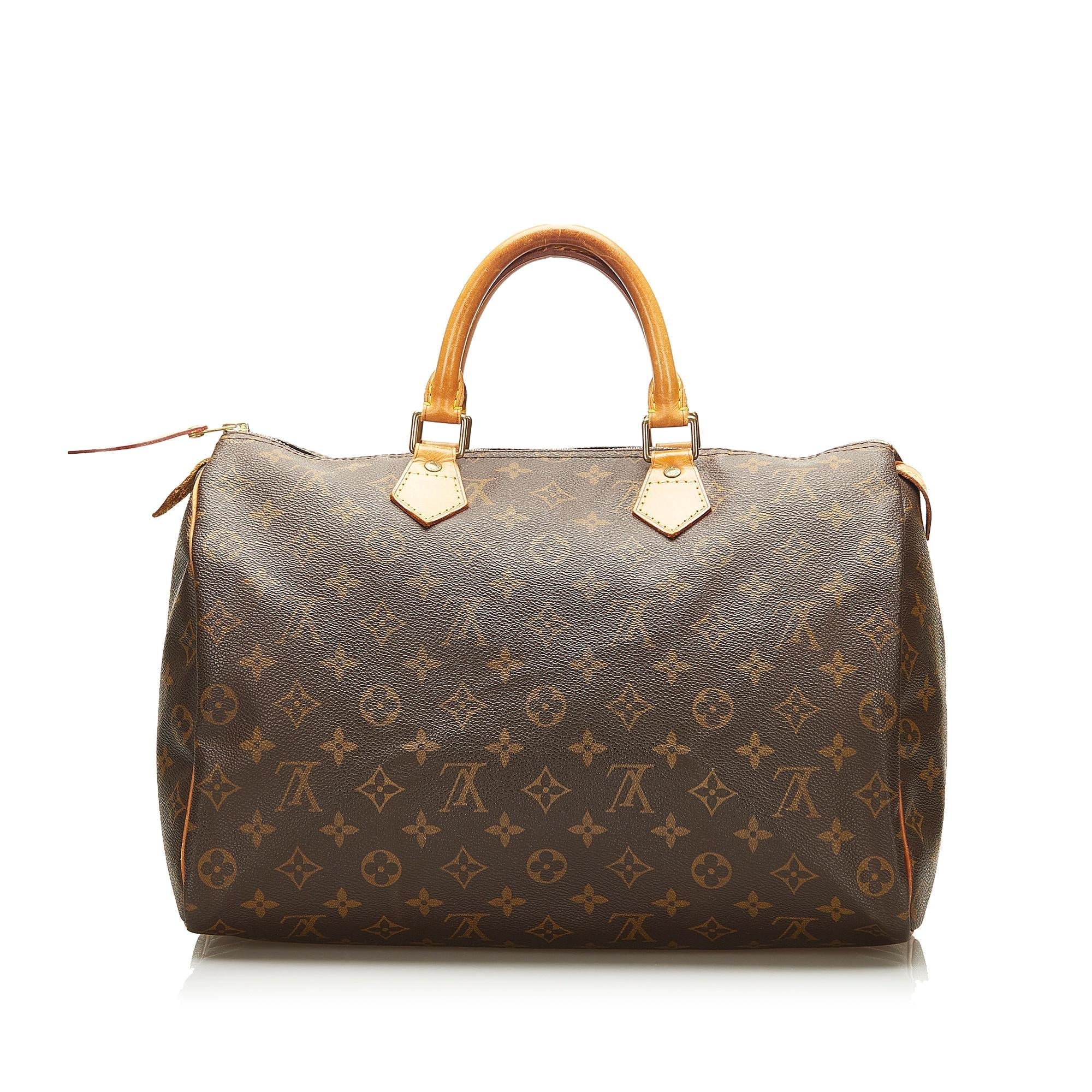 Louis Vuitton Monogram Speedy 35 (SHG-35143)