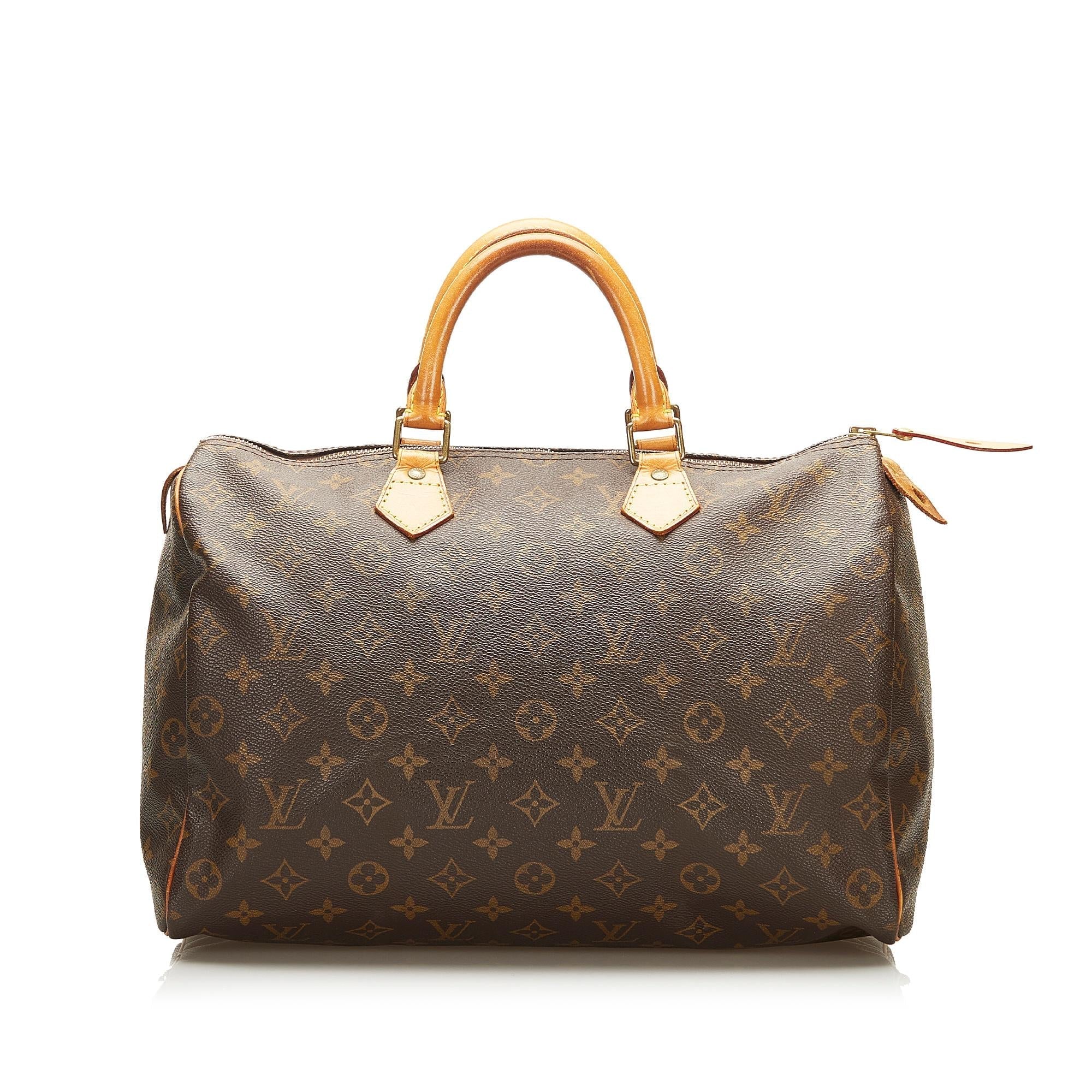 Louis Vuitton Monogram Speedy 35 (SHG-35143)