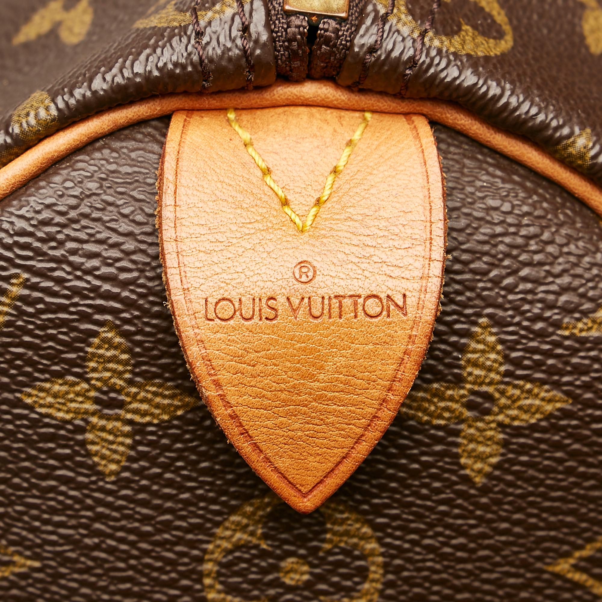 Louis Vuitton Monogram Speedy 35 (SHG-37262)