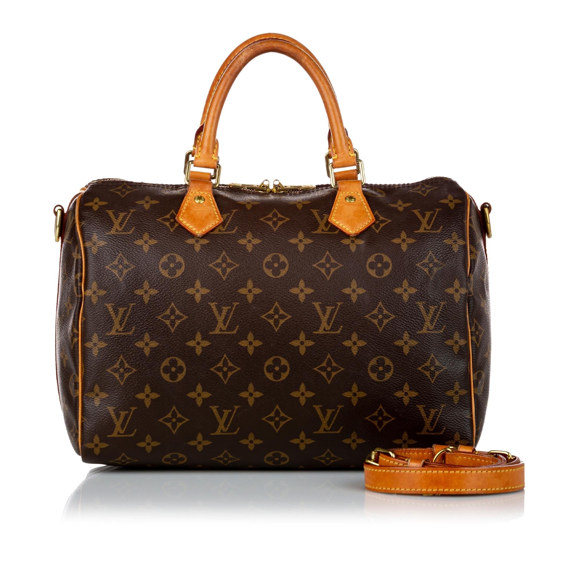 Louis Vuitton Monogram Speedy Bandouliere 30 (SHG-30442)