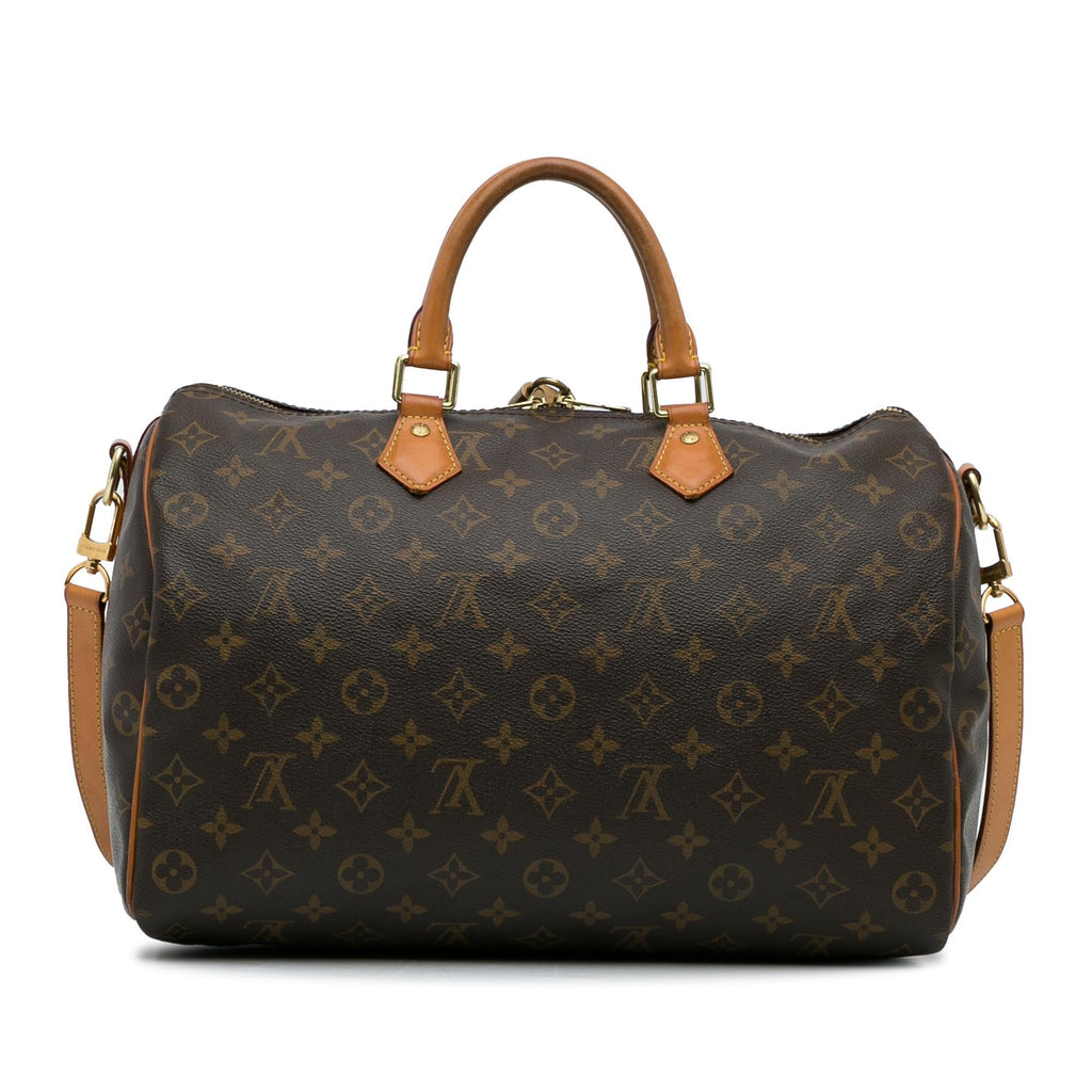 Louis Vuitton Monogram Speedy Bandouliere 35 (SHG-304d3l)