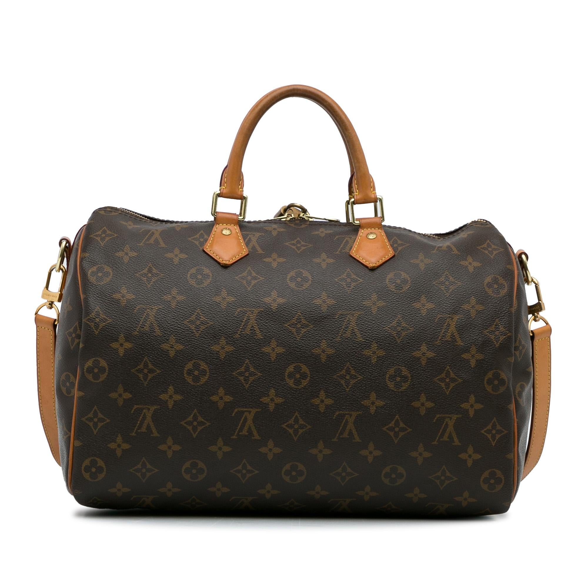 Louis Vuitton Monogram Speedy Bandouliere 35 (SHG-304d3l)