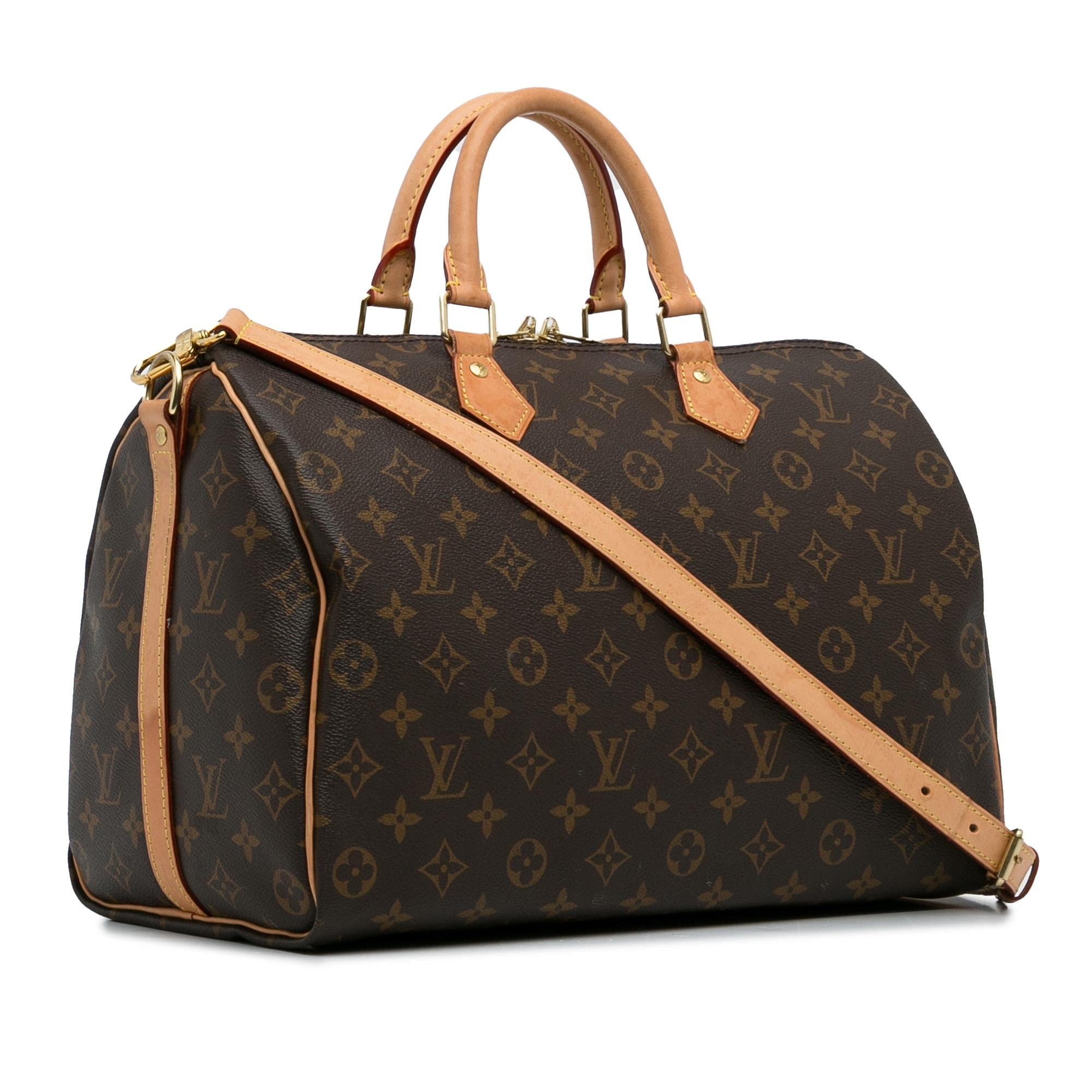 Louis Vuitton Monogram Speedy Bandouliere 35 (SHG-8GGbtI)