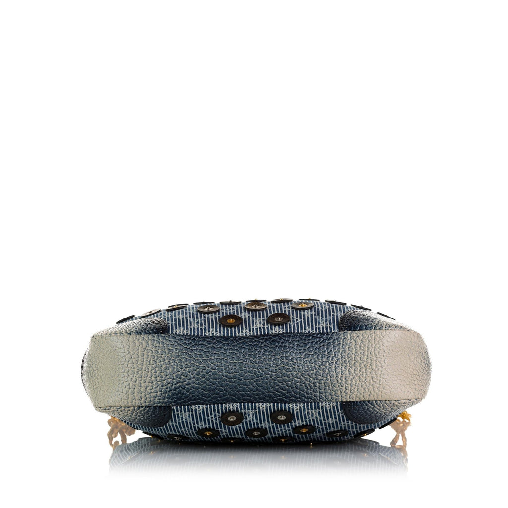 Louis Vuitton Monogram Stripes Denim Polka Dot Trunks and Bags Corsaire Tote (SHG-37846)