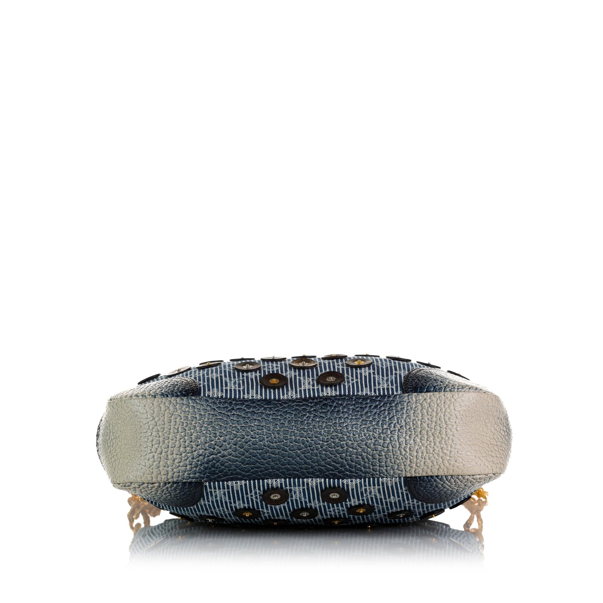Louis Vuitton Monogram Stripes Denim Polka Dot Trunks and Bags Corsaire Tote (SHG-37846)