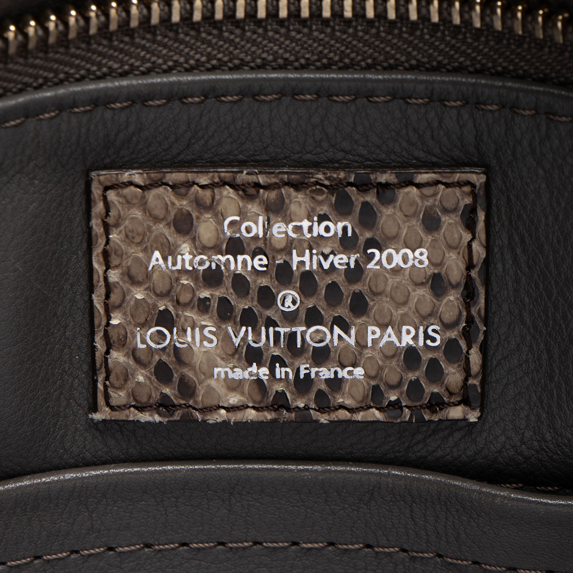 Louis Vuitton Monogram Embossed Suede Python Wish Bag