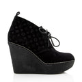 Louis Vuitton Monogram Suede Lace Up Boots - Size 6 / 36 (SHF-16788)
