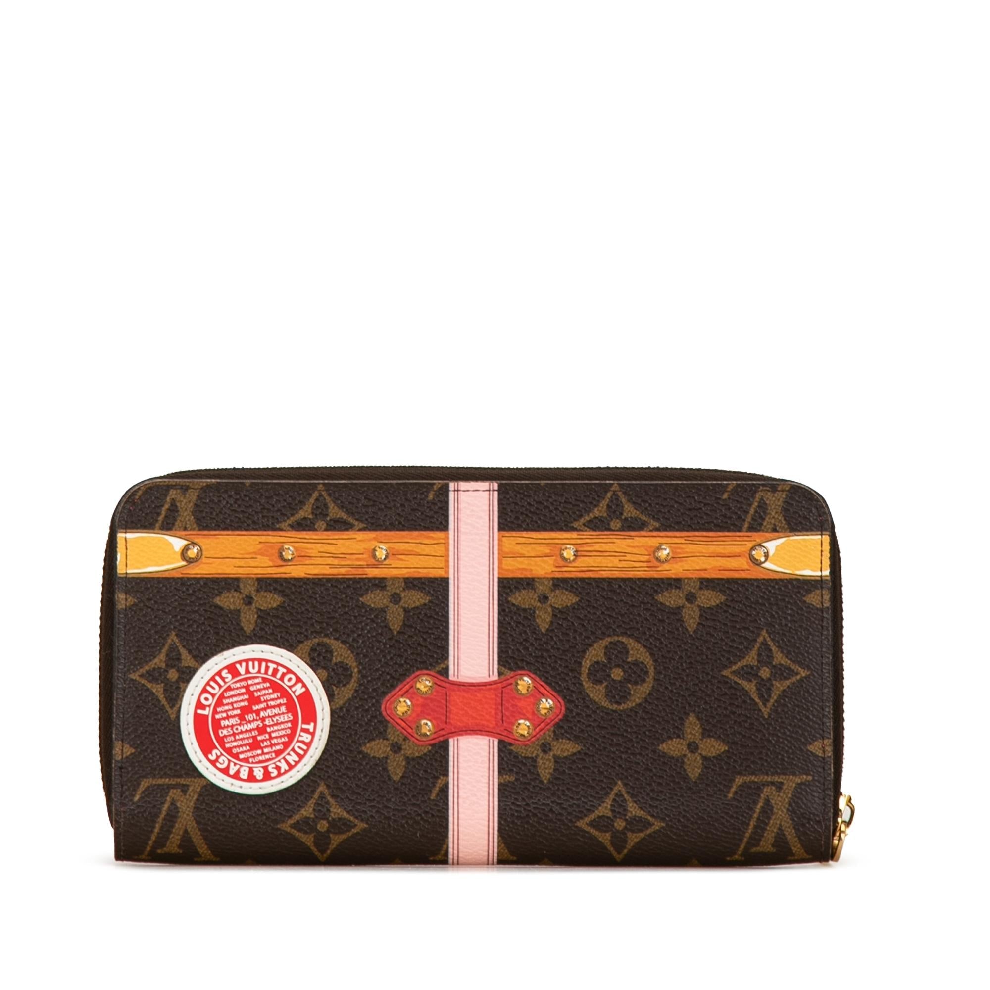 Louis Vuitton Monogram Summer Trunks Zippy Long Wallet (SHG-FjbwDg)