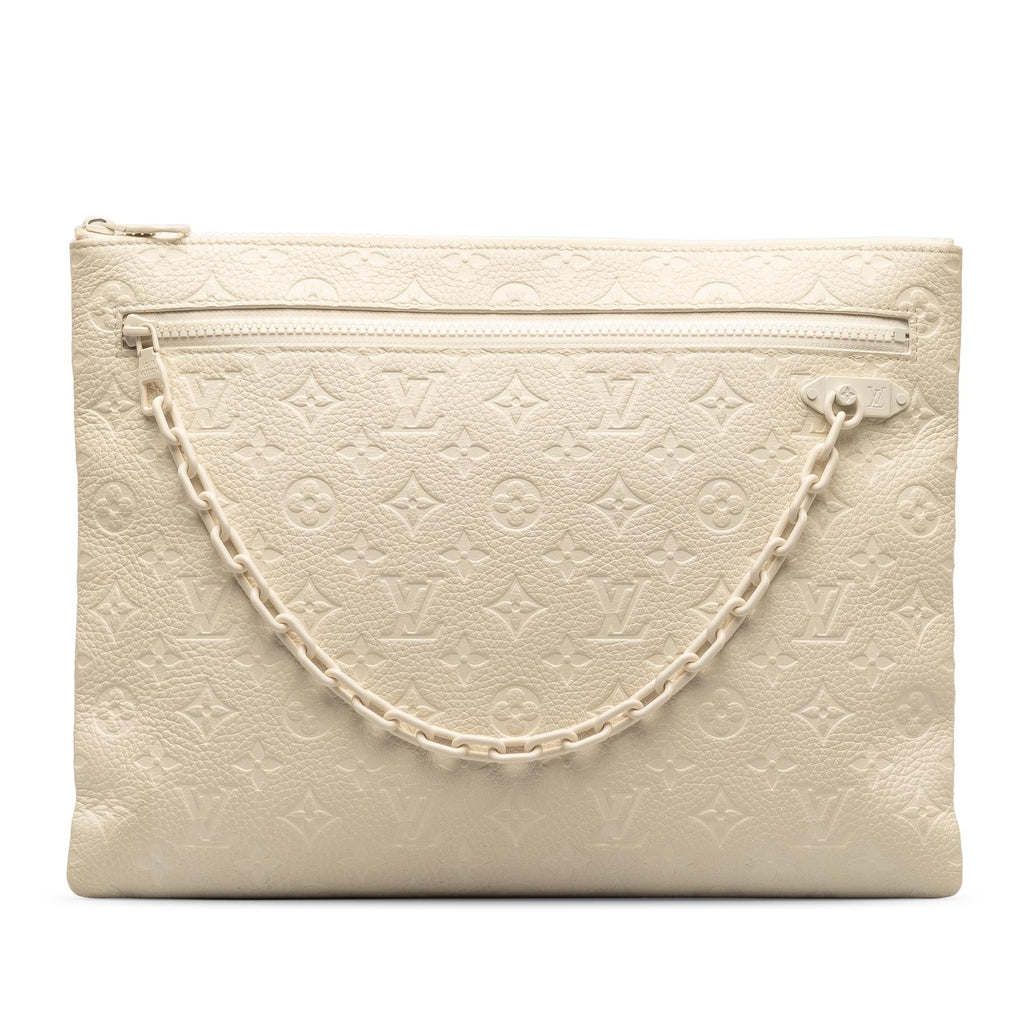 Louis Vuitton Monogram Taurillon A4 Pouch (SHG-6QVsvL)