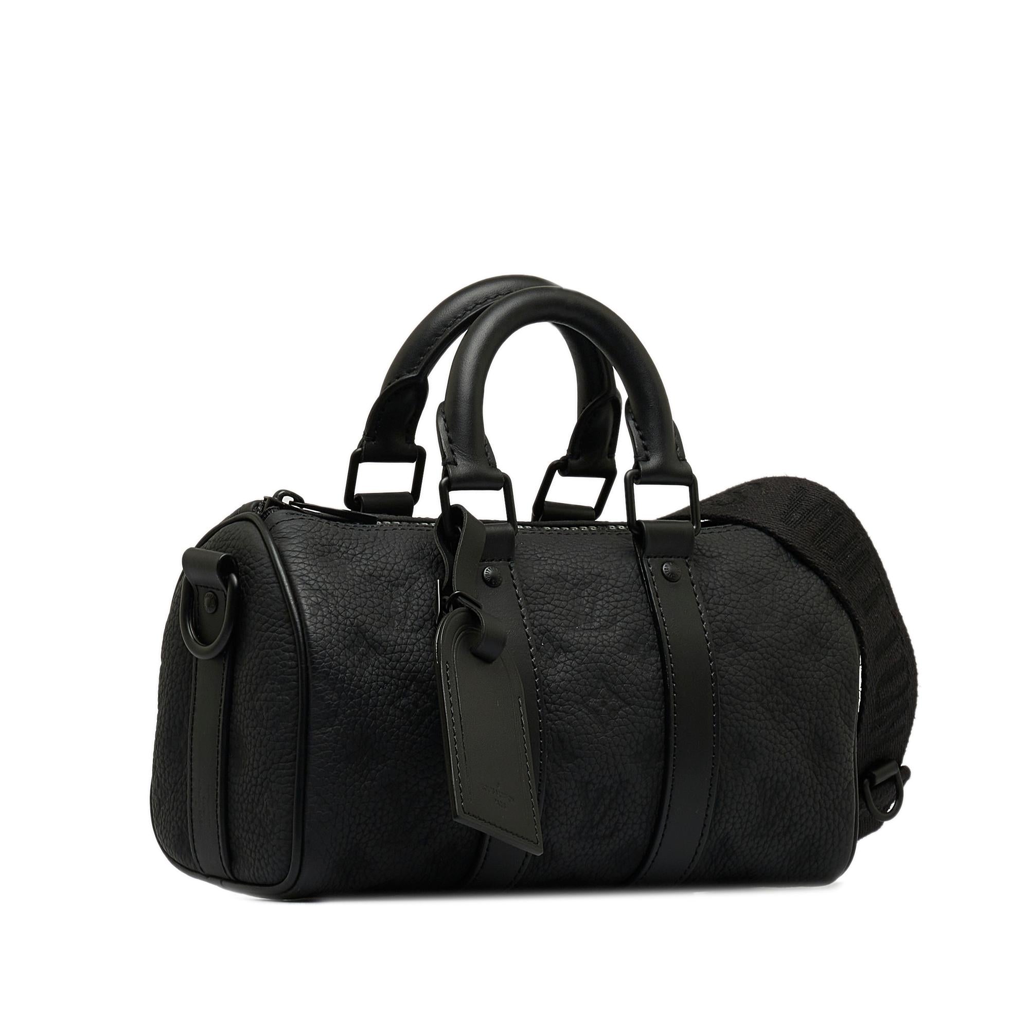 Louis Vuitton Monogram Taurillon Keepall Bandouliere 25 (SHG-ELloz4)