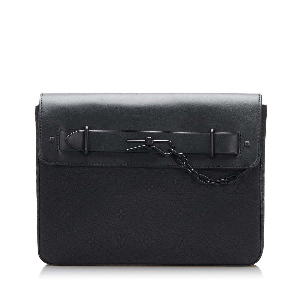 Louis Vuitton Monogram Taurillon Pochette Steamer (SHG-zdezb9)