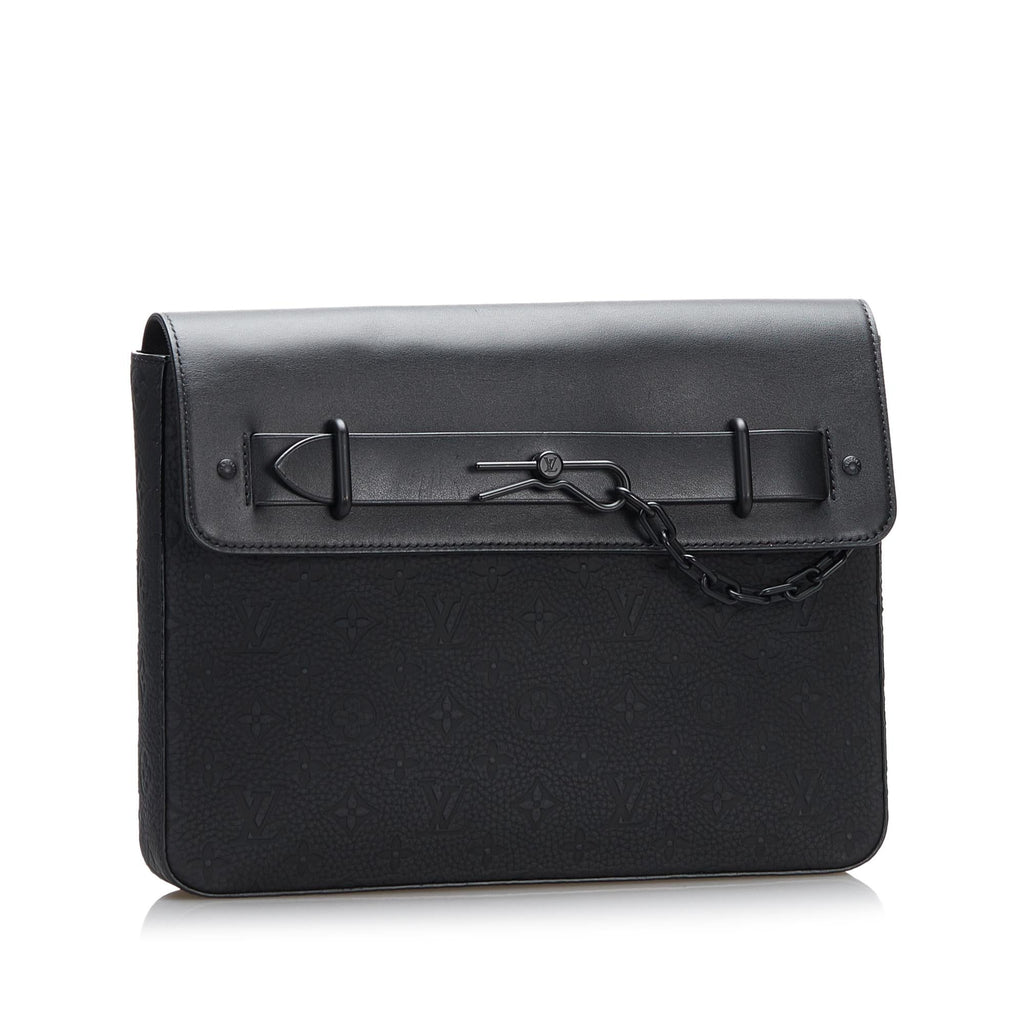 Louis Vuitton Monogram Taurillon Pochette Steamer (SHG-zdezb9)