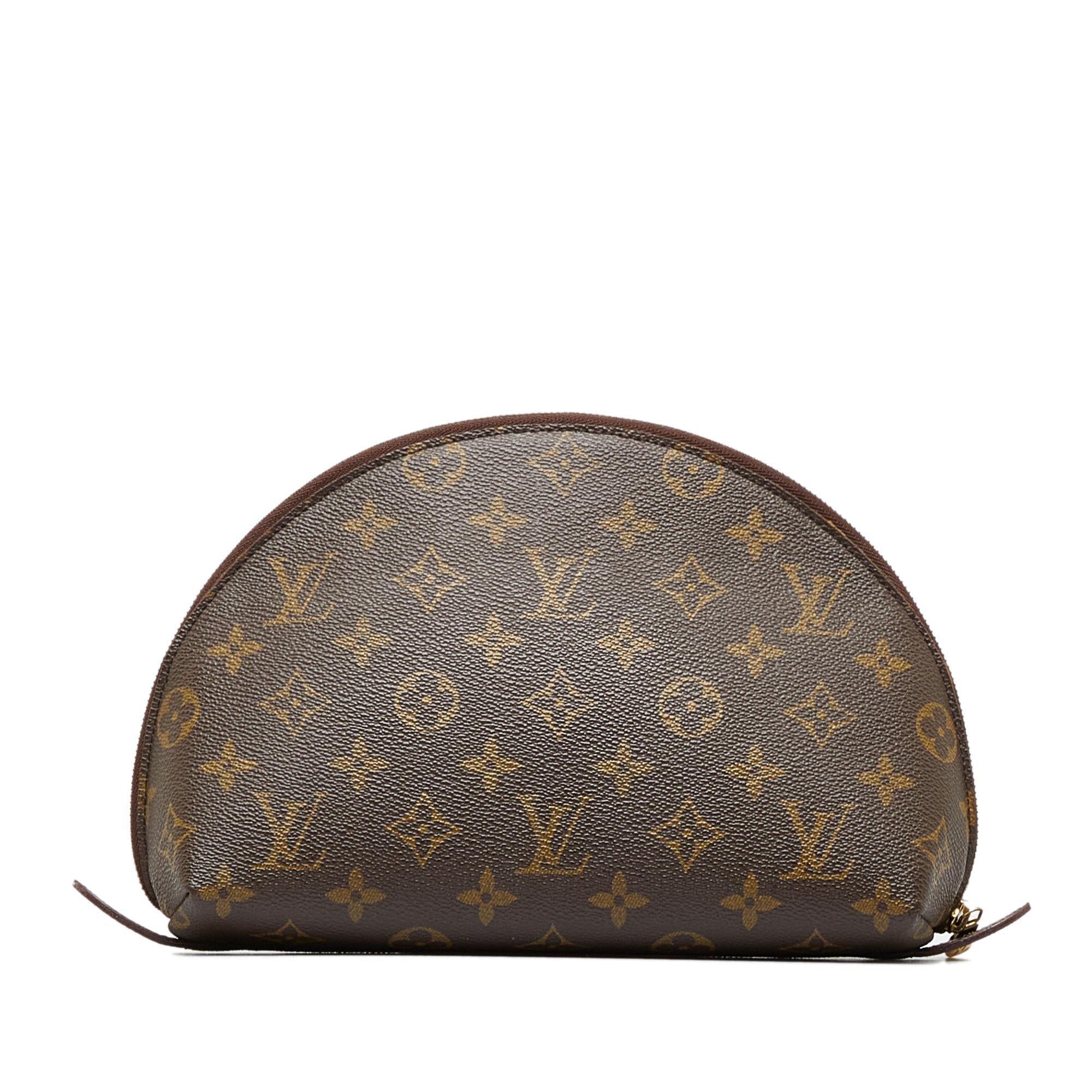 Louis Vuitton Monogram Trousse Demi Ronde Cosmetic Pouch (SHG-0l8t53)