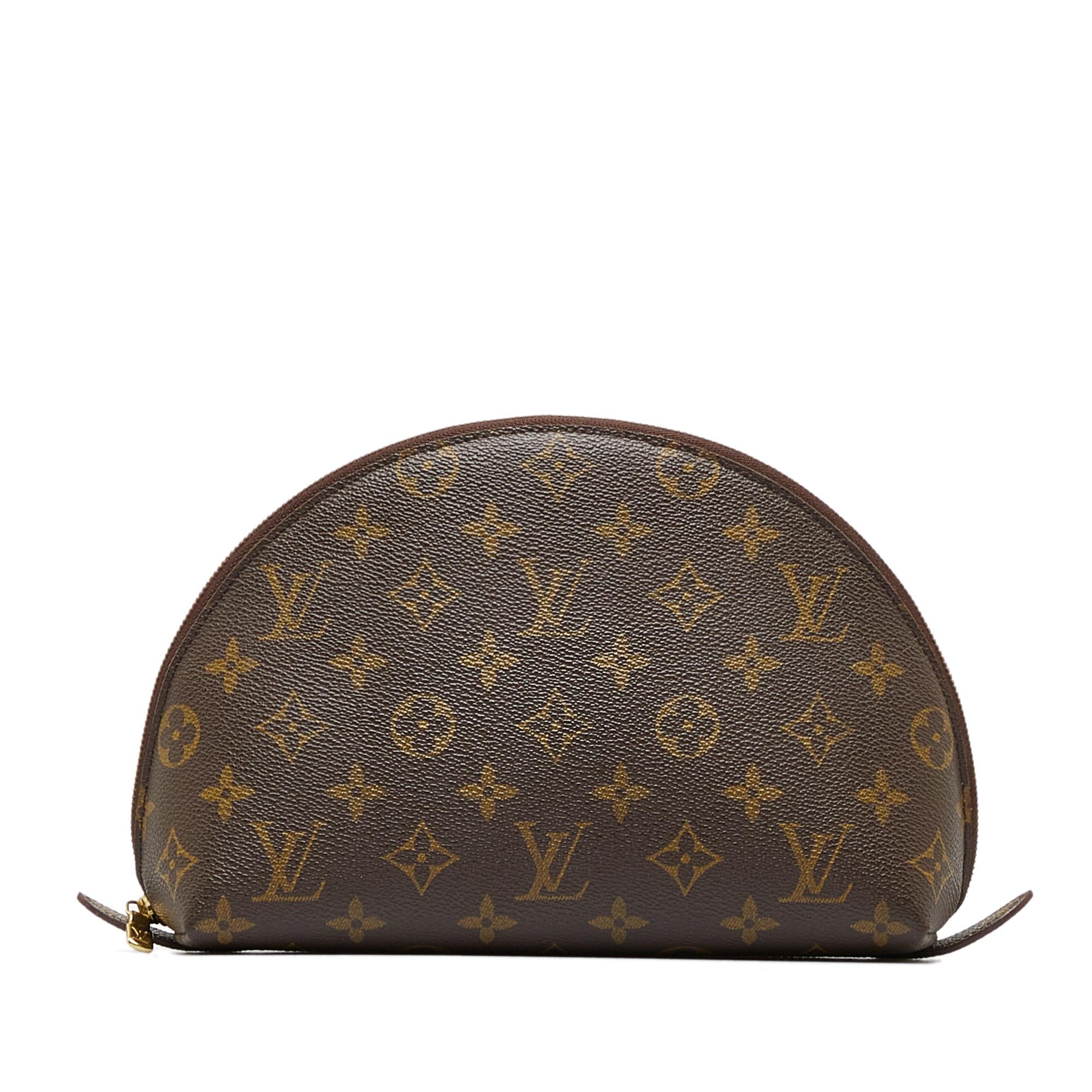 Louis Vuitton Monogram Trousse Demi Ronde Cosmetic Pouch (SHG-0l8t53)