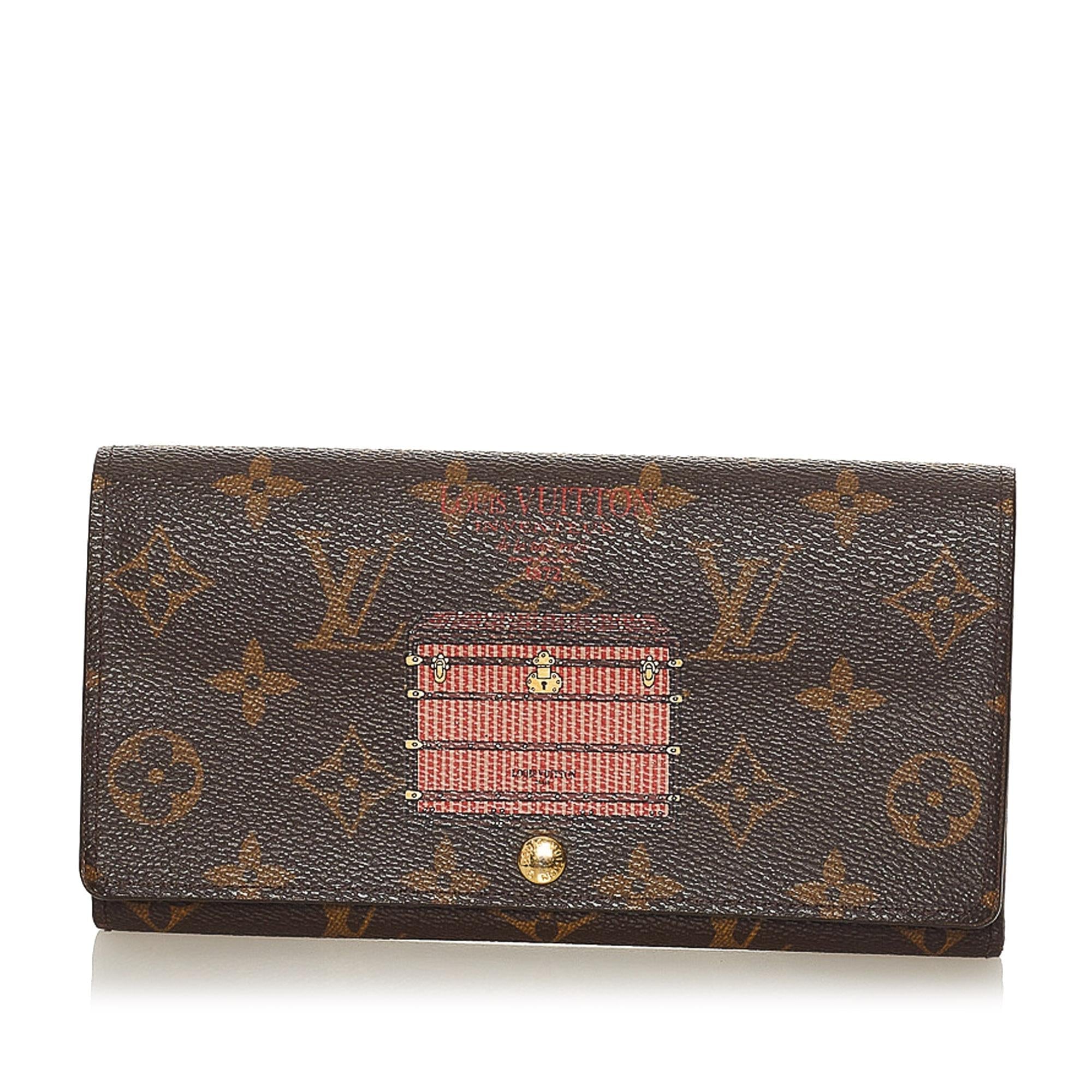 Louis Vuitton Monogram Trunks Illustre Sarah Long Wallet (SHG-35334)