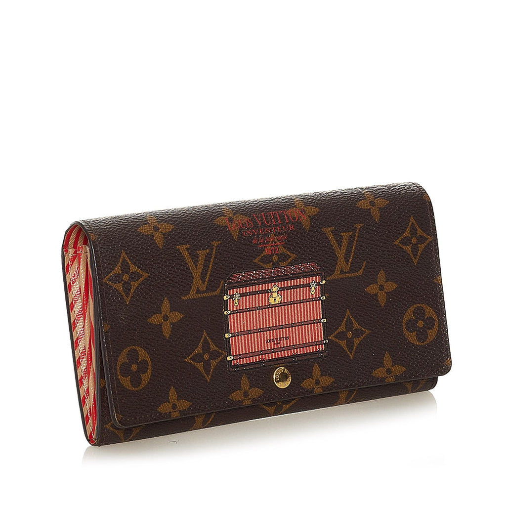 Louis Vuitton Monogram Trunks Illustre Sarah Long Wallet (SHG-37410)