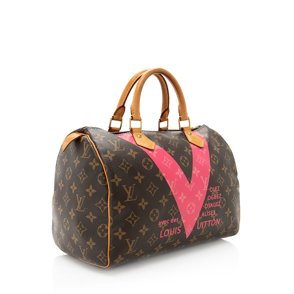 Louis Vuitton Monogram V Speedy 30 Satchel (SHF-19957)