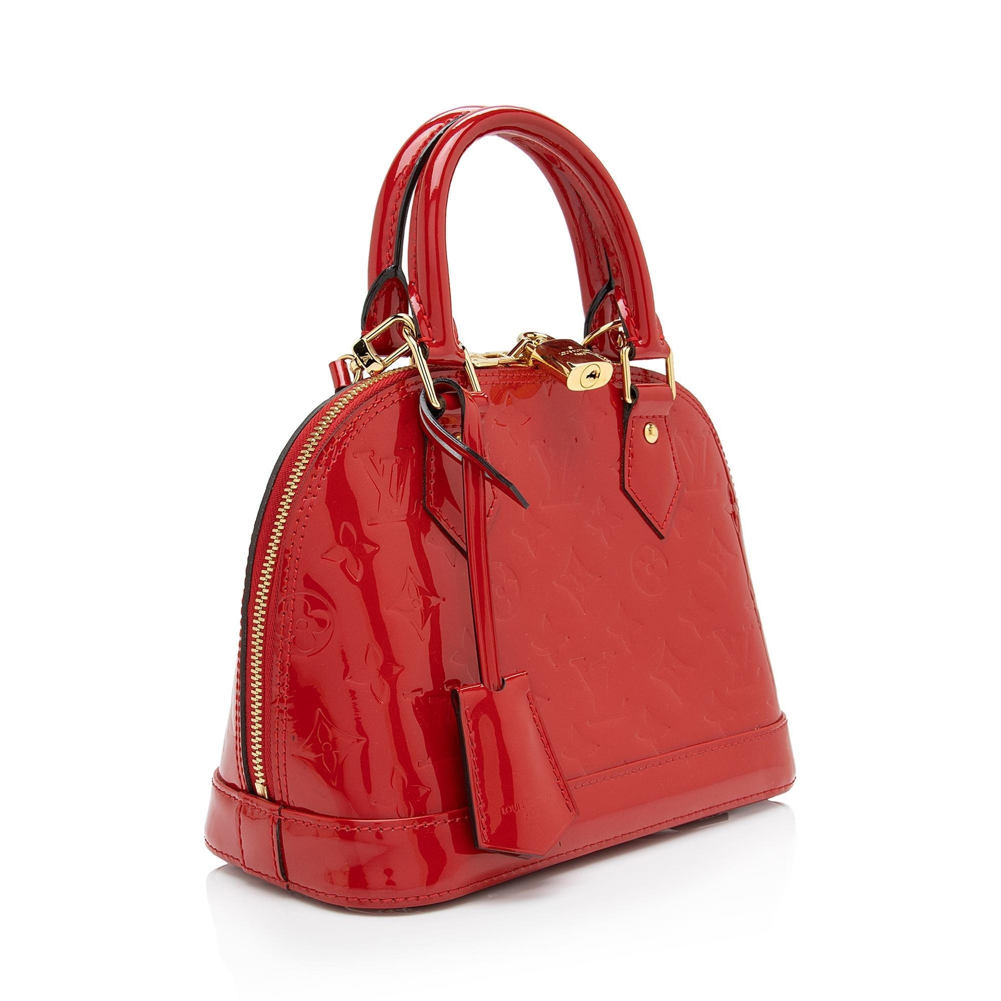 Louis Vuitton Monogram Vernis Alma BB Satchel (SHF-3tRcMZ)