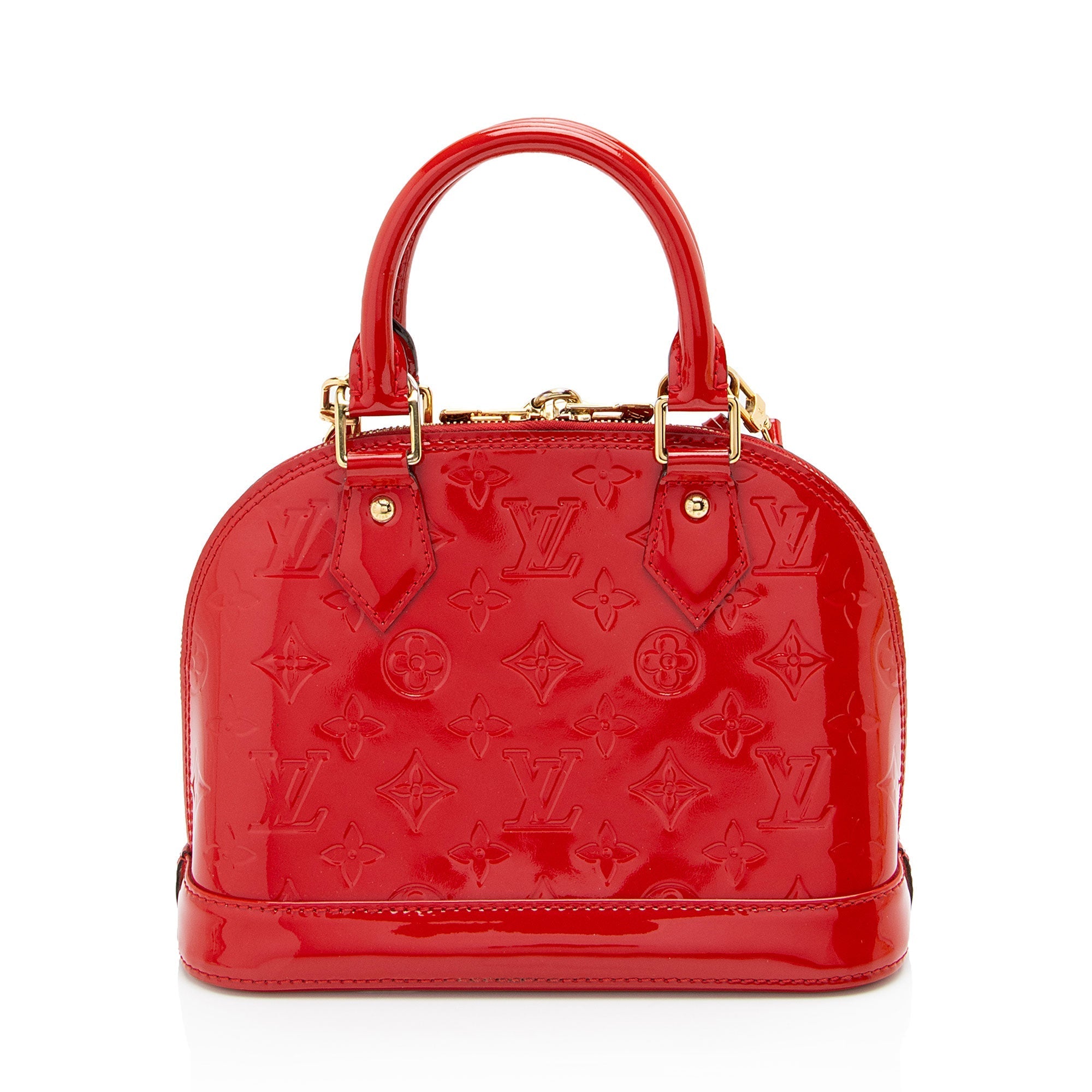 Louis Vuitton Monogram Vernis Alma BB Satchel (SHF-Rw84C7)