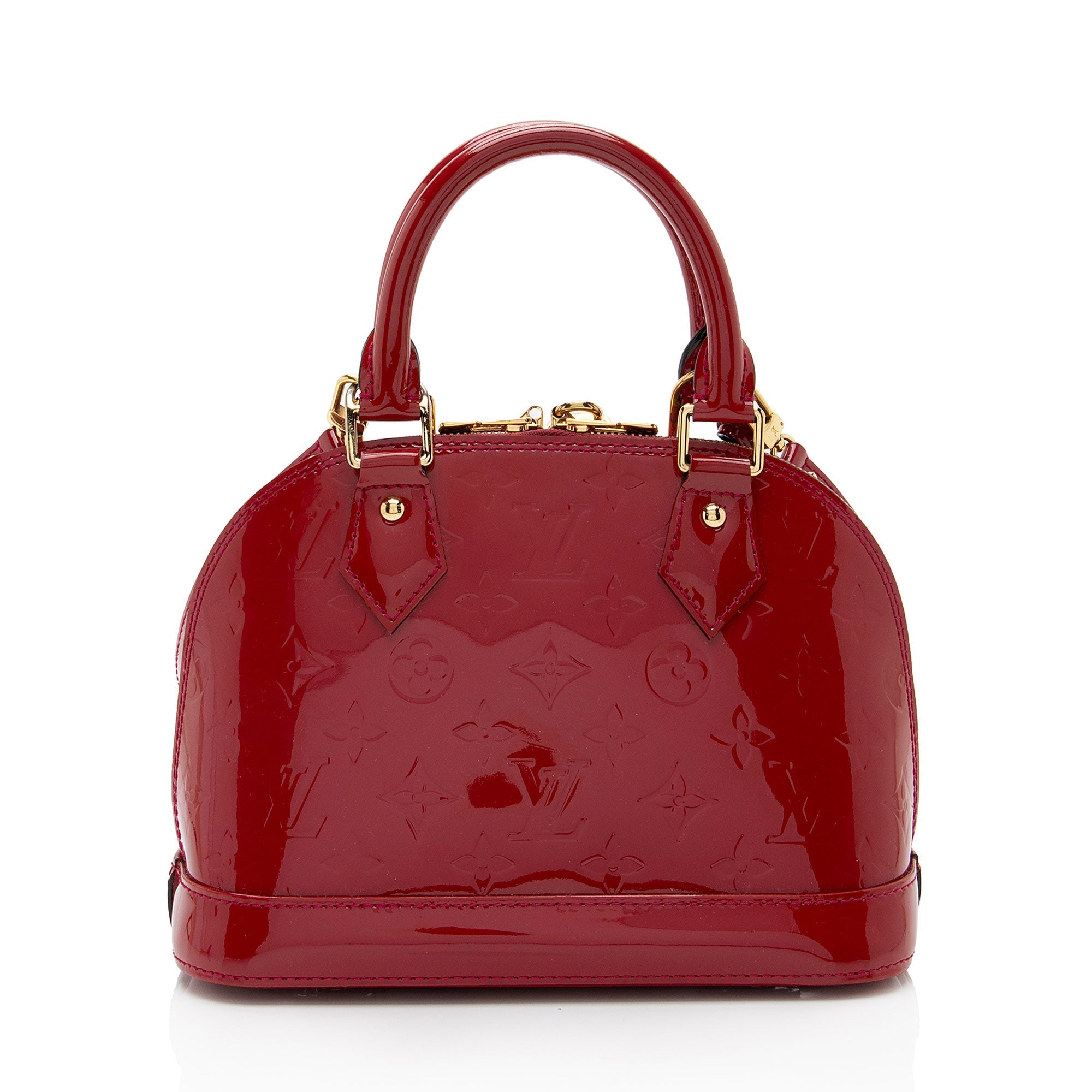 Louis Vuitton Monogram Vernis Alma BB Satchel (SHF-8DONFA)