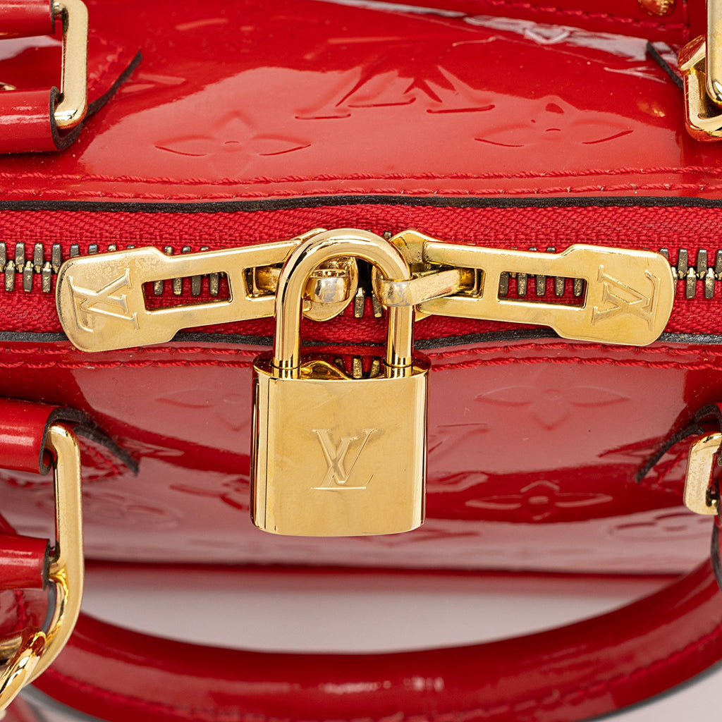 Louis Vuitton Monogram Vernis Alma BB Satchel (SHF-DFP050)