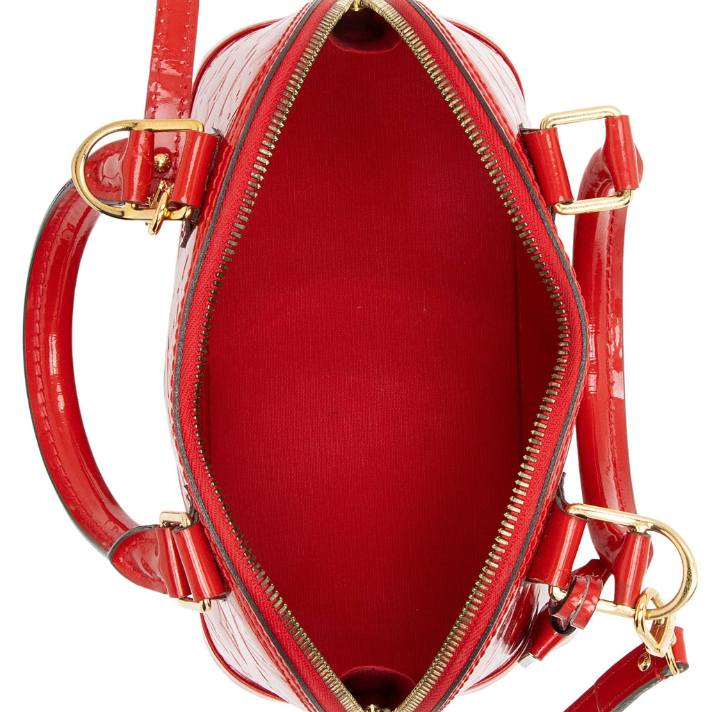Louis Vuitton Monogram Vernis Alma BB Satchel (SHF-DFP050)