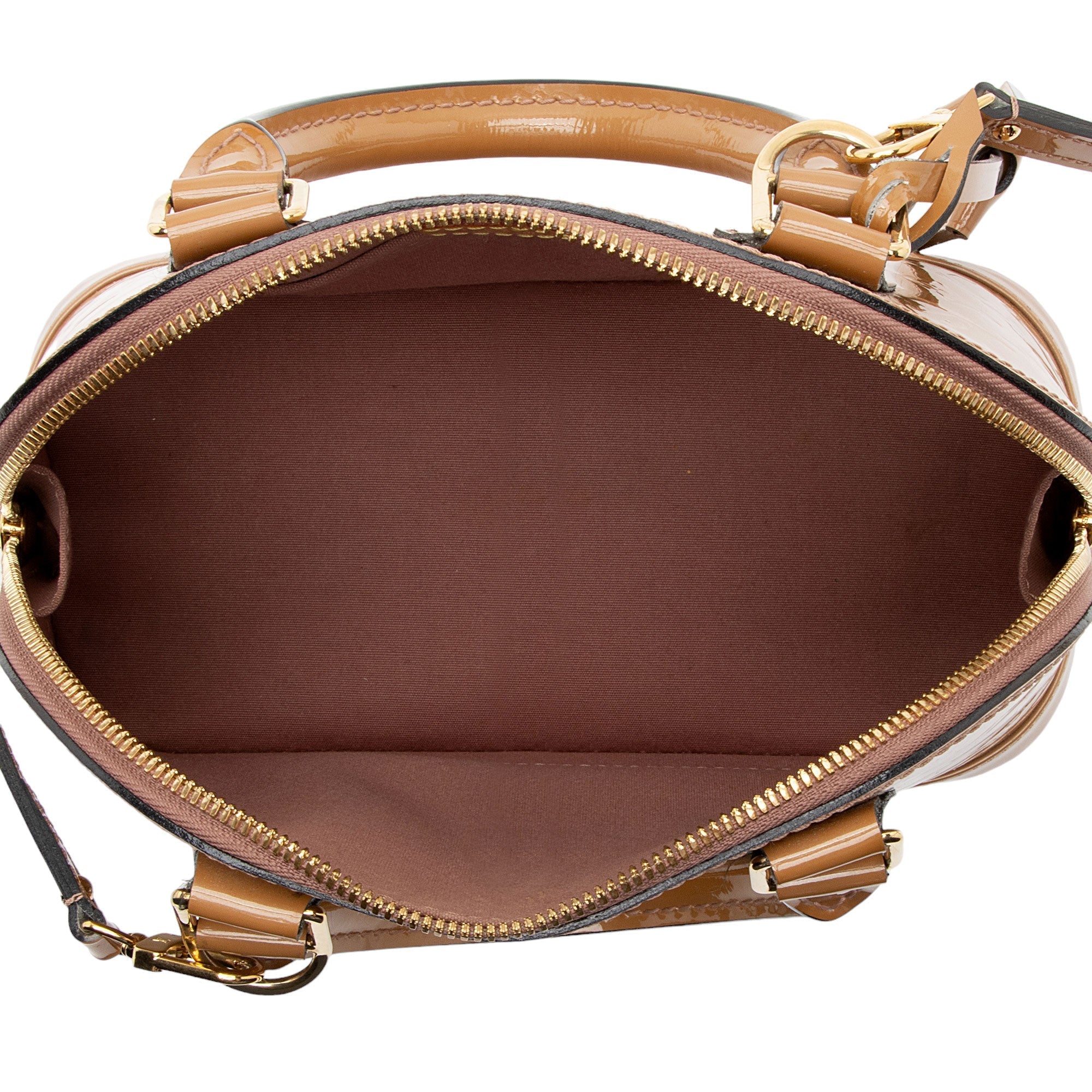 Louis Vuitton Monogram Vernis Alma BB Satchel (SHF-WrgZSd)