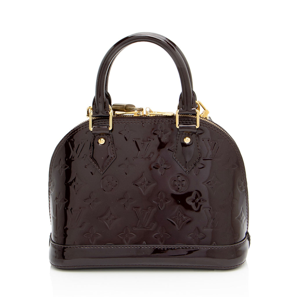 Louis Vuitton Monogram Vernis Alma BB Satchel (SHF-J3tjPU)