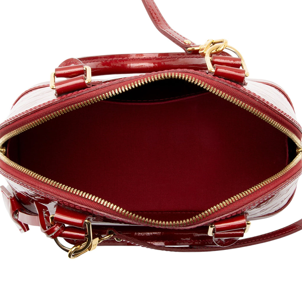 Louis Vuitton Monogram Vernis Alma BB Satchel (SHF-aFh6qo)