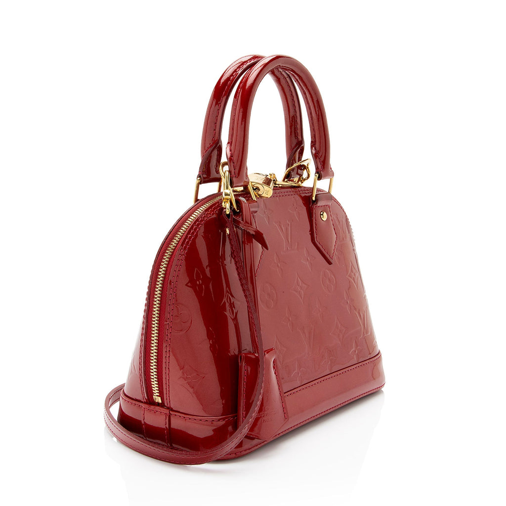 Louis Vuitton Monogram Vernis Alma BB Satchel (SHF-aFh6qo)