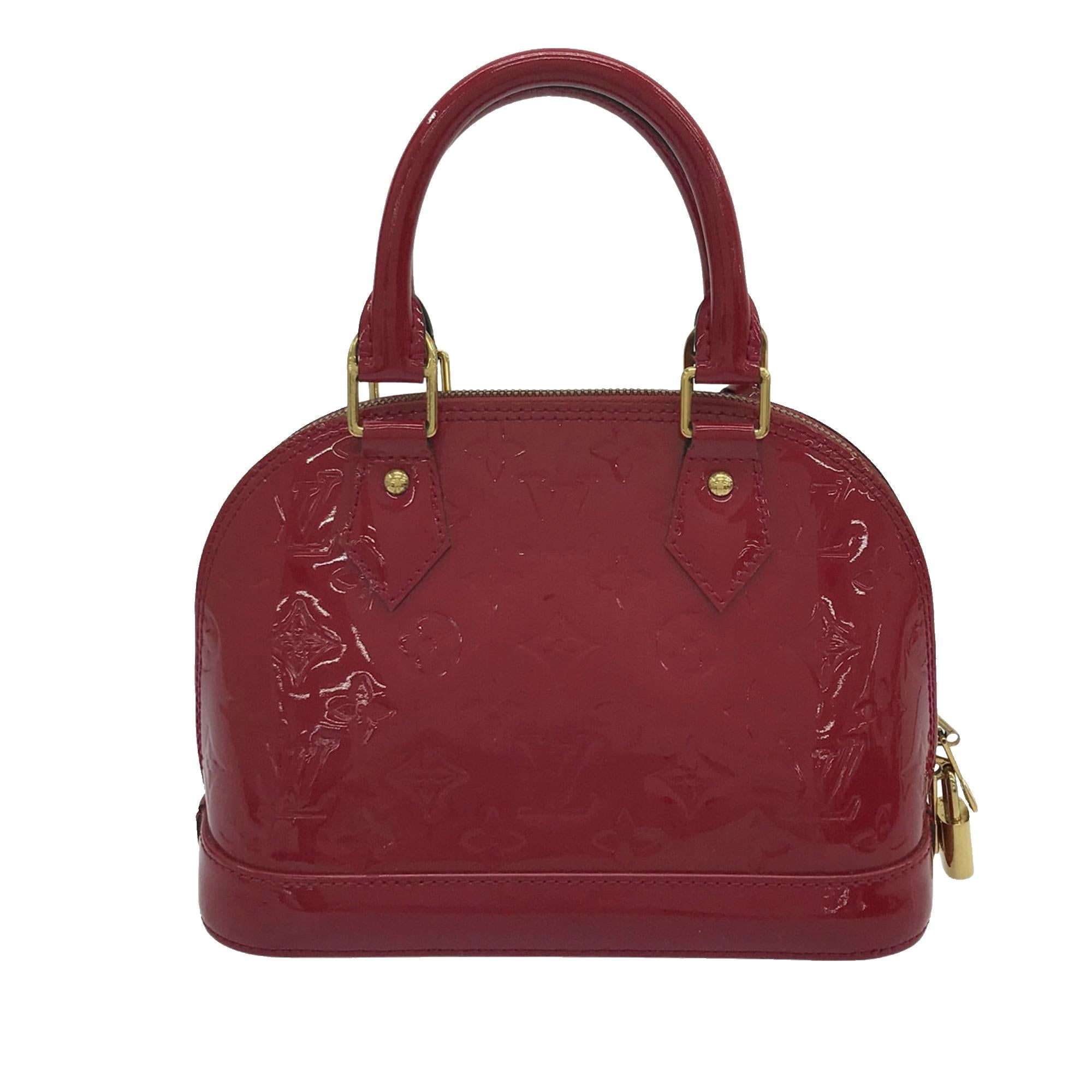 Louis Vuitton Monogram Vernis Alma BB (SHG-odonmp)