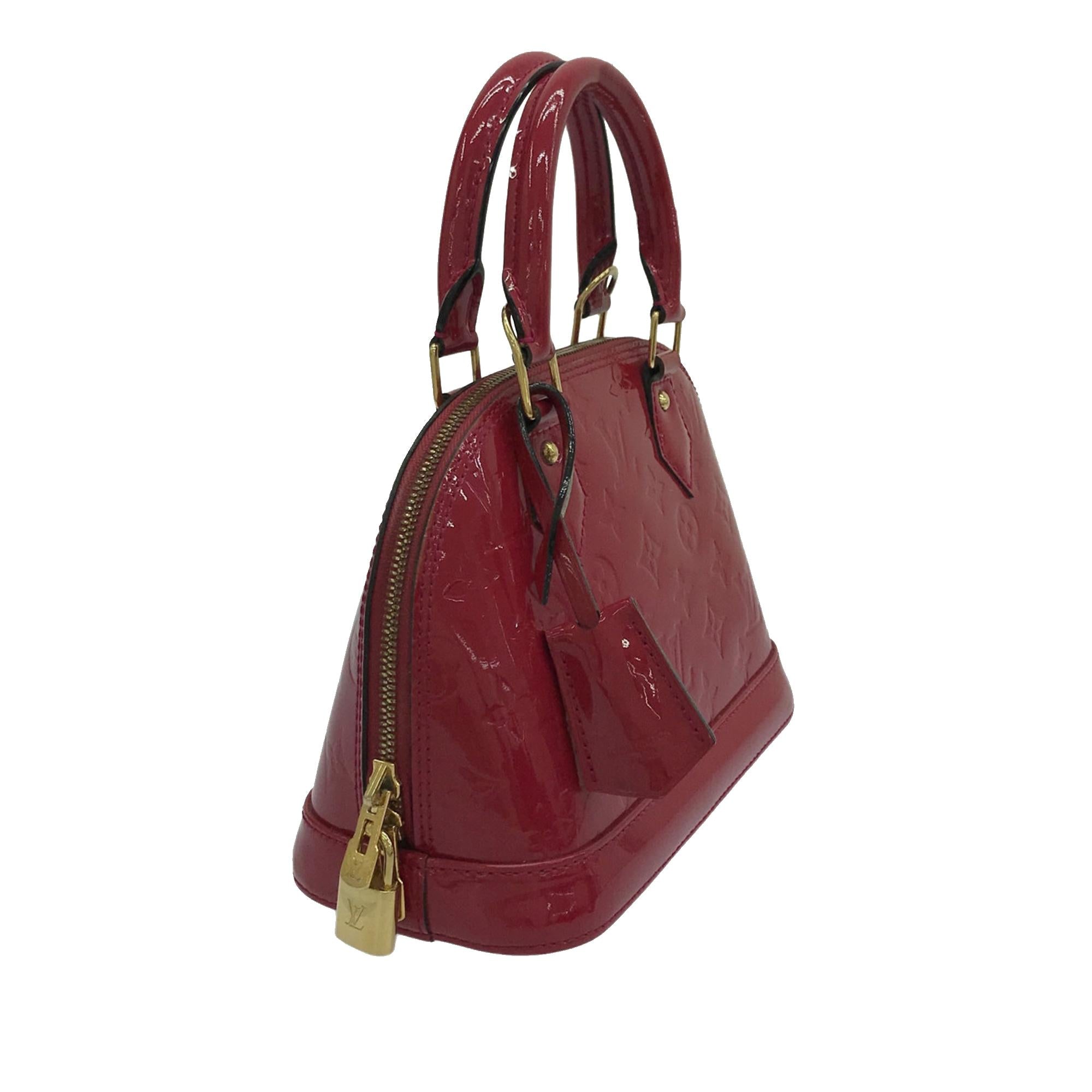 Louis Vuitton Monogram Vernis Alma BB (SHG-odonmp)