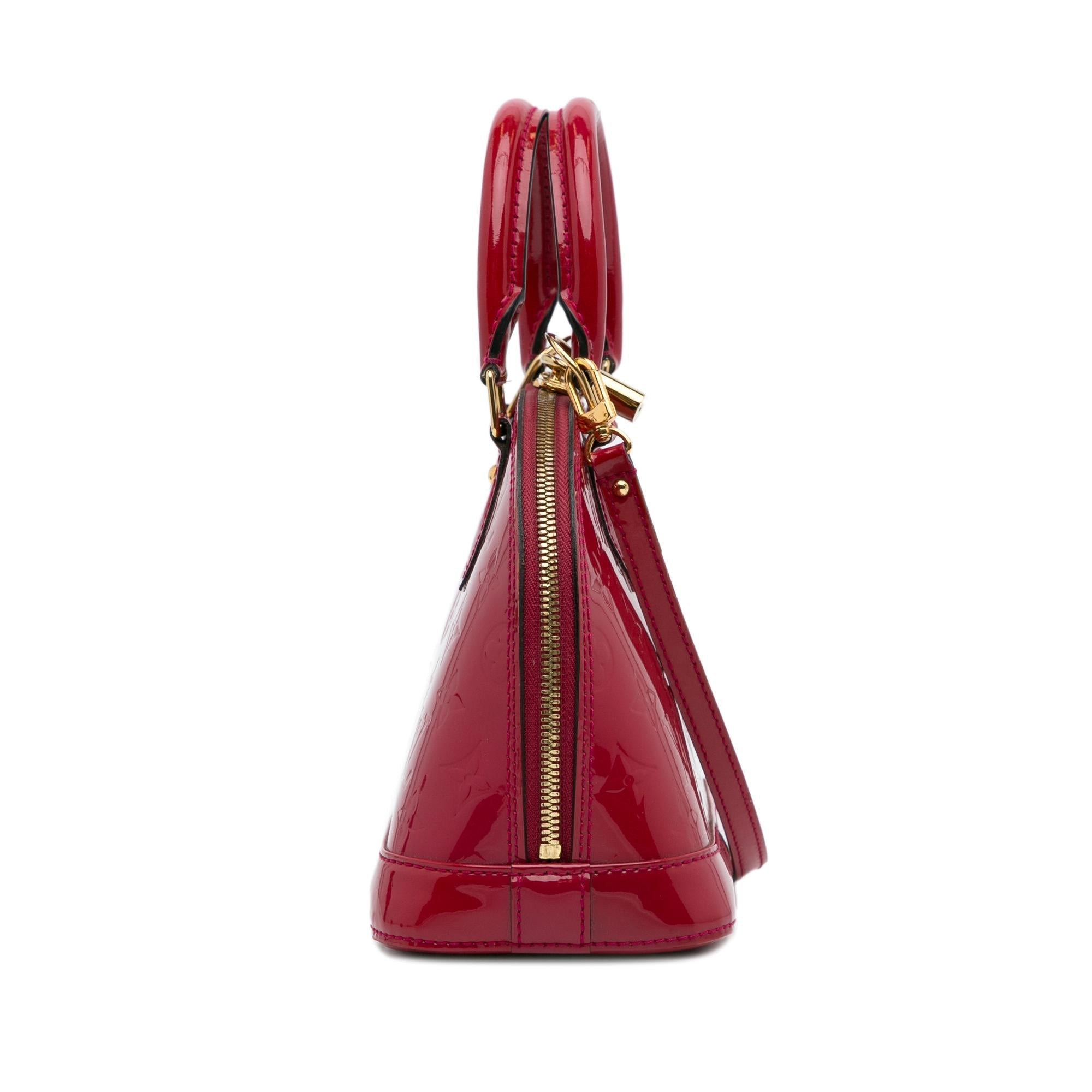 Louis Vuitton Monogram Vernis Alma BB (SHG-hlye6C)